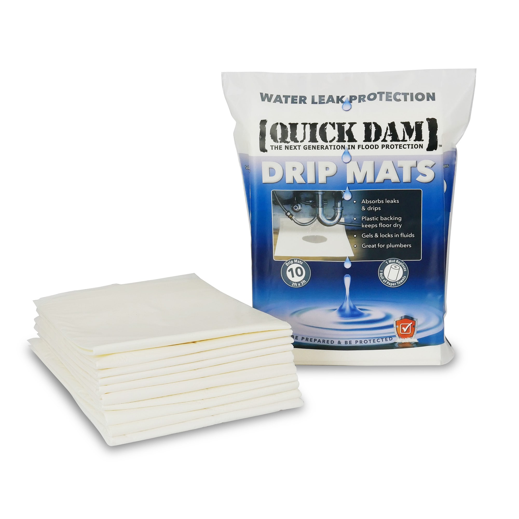 Quick Dam 10-Pack 8.25-in L x 2.5-in W Drip Mat in the Flood Bags