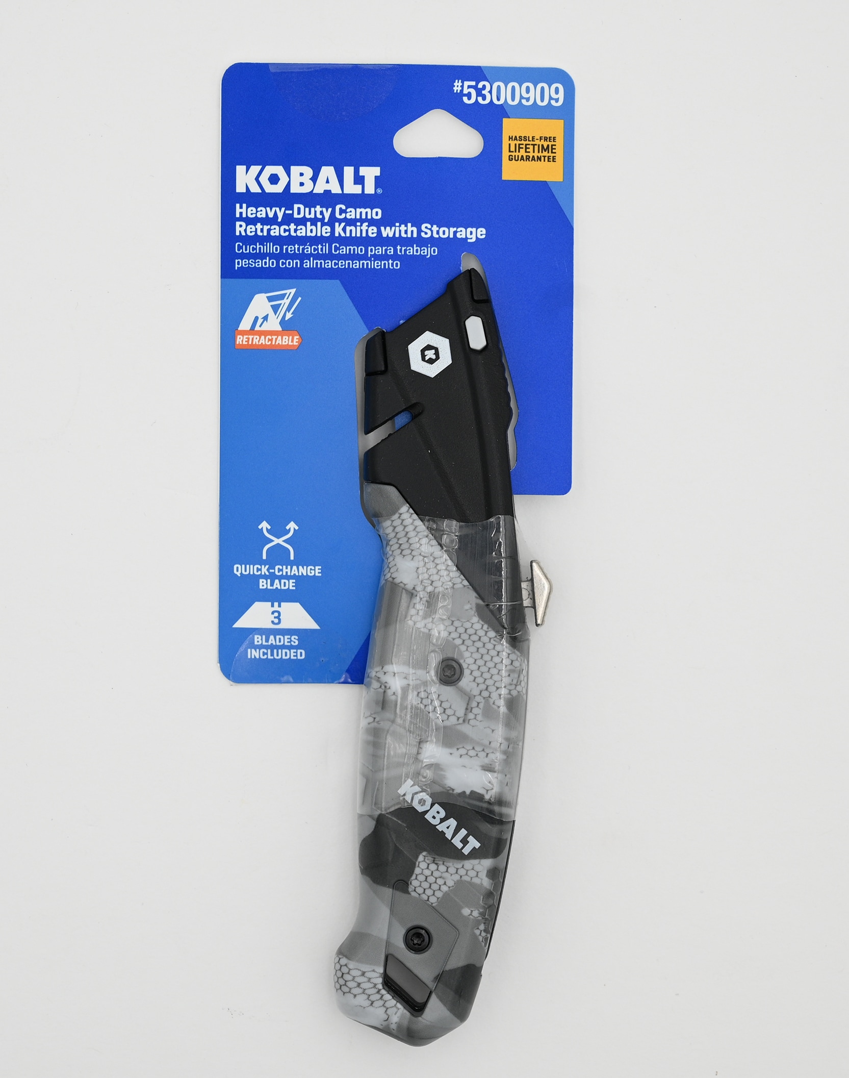 Kobalt Heavy Duty 18Mm 3-Blade Utility Knife with On Tool Blade