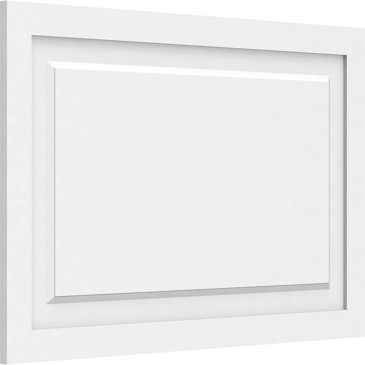 Ekena Millwork WALP34X22X062HAR 34-in x 22-in Smooth Paintable/Stainable White PVC Fretwork Wall Panel (