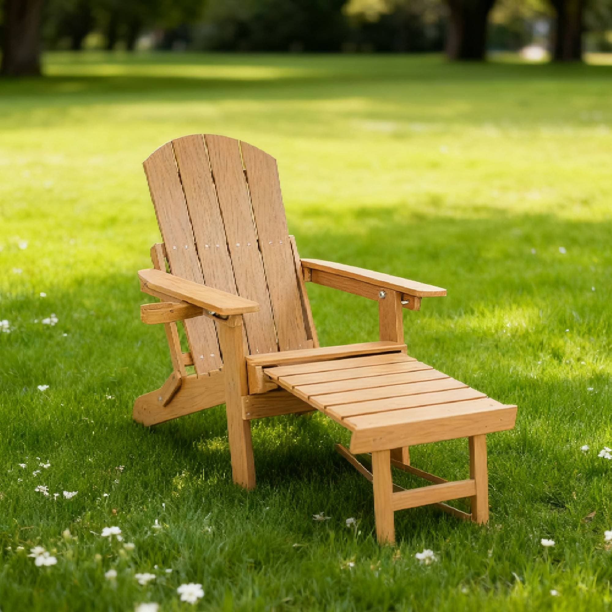 Huluwat XJ Lounge chair teak wood color made of sturdy HIPS material ...