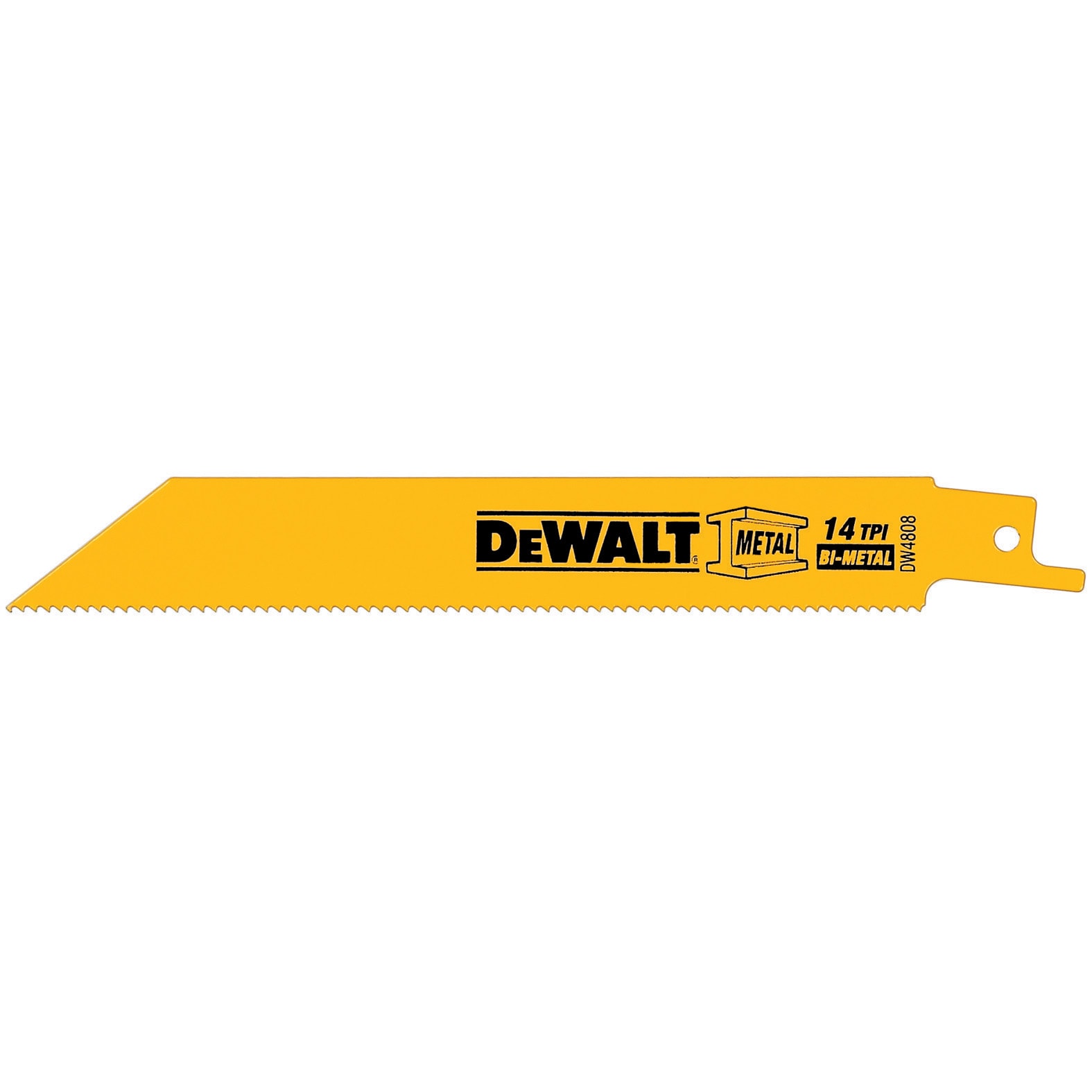 DEWALT DW4808 Bi-metal 6-in 14 Tpi Metal Cutting Reciprocating Saw Blade (5-Pack)