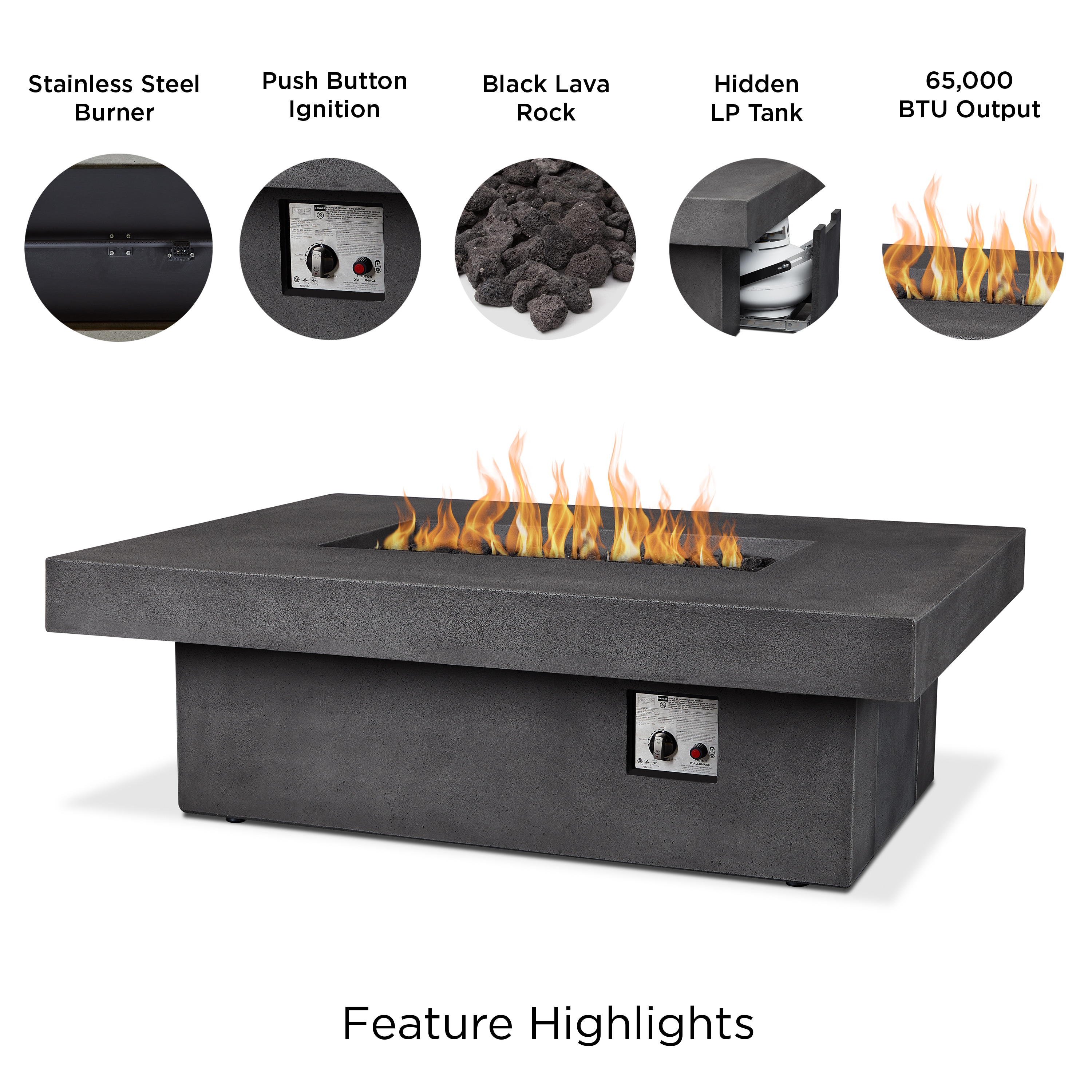 Jensen Co. 1586LP-SMK Outdoor-Gas-Firepits - View #9