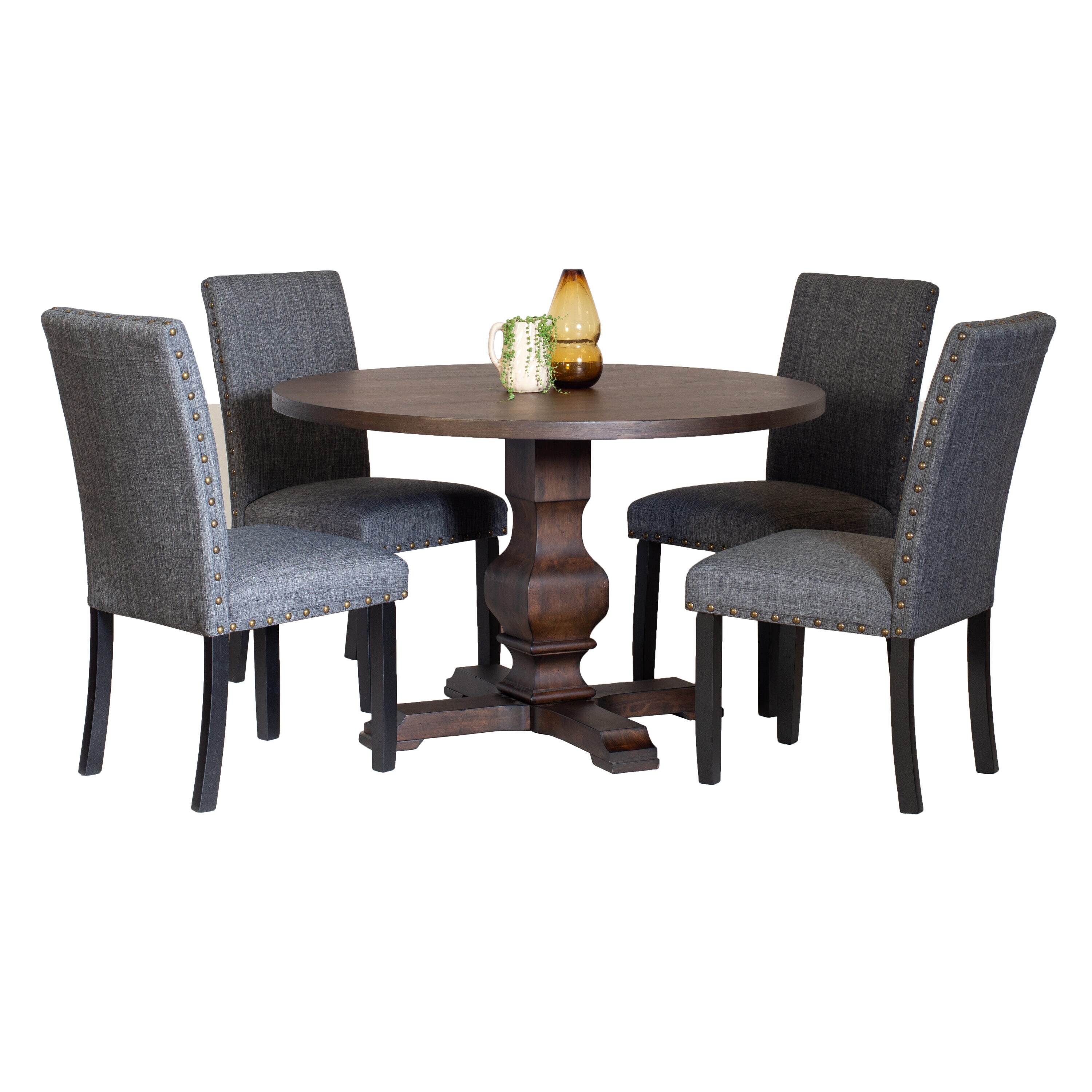 Roundhill Furniture T407-C162GYX2 Dining-Sets - View #2