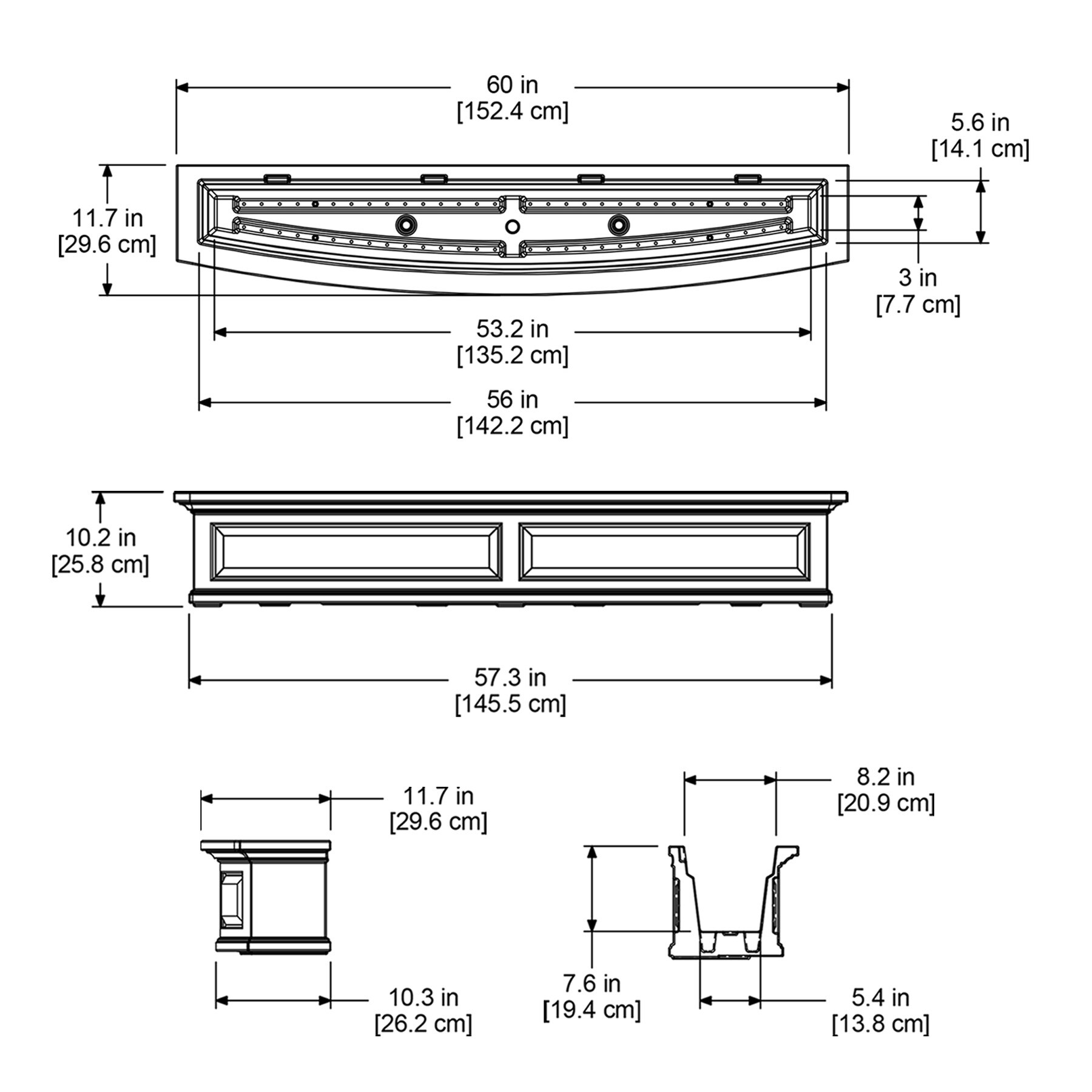 Mayne 4832-GRG Planter-Window-Box - View #5