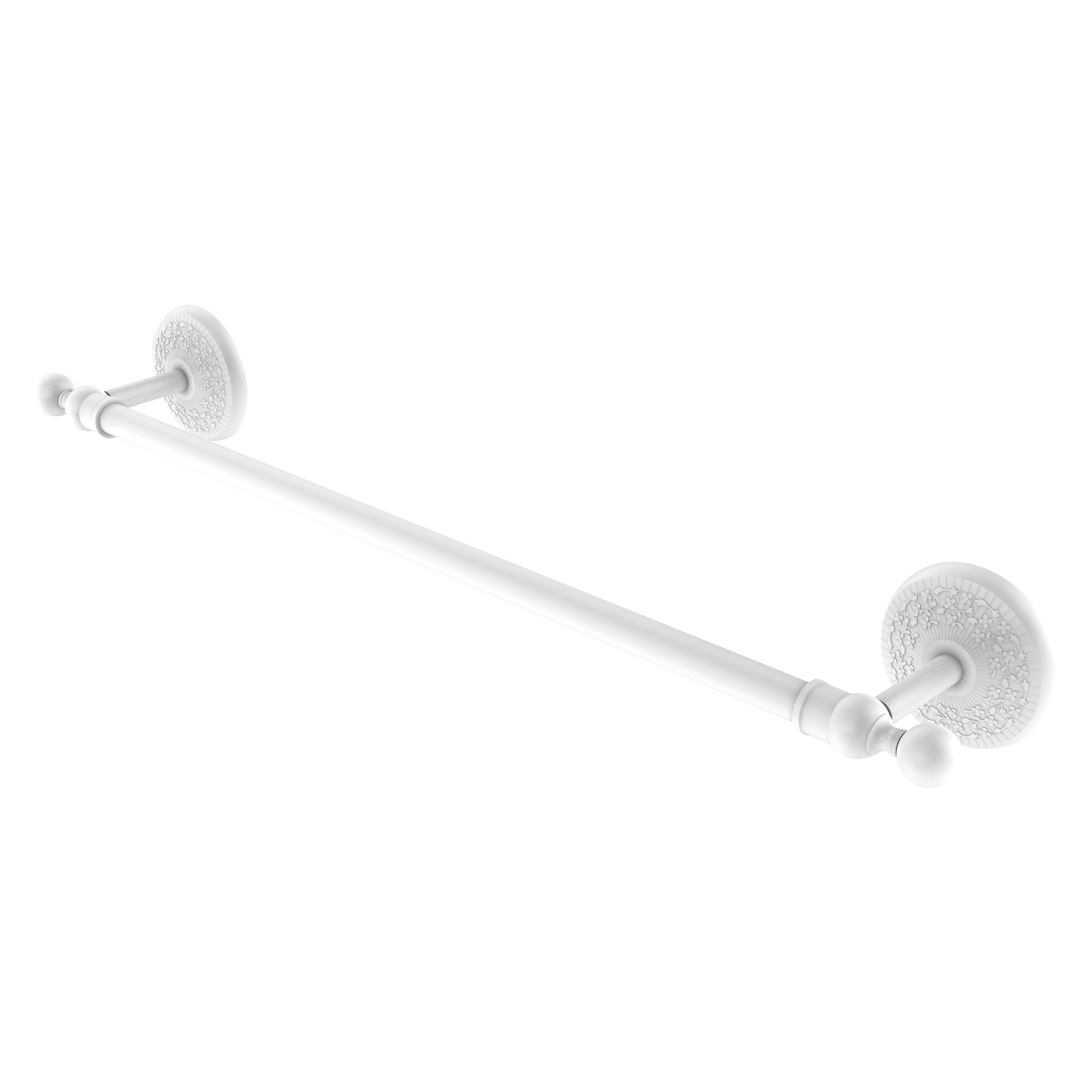 Allied Brass MC-41/24-WHM Monte Carlo 24-in Matte White Wall mount Single Towel Bar