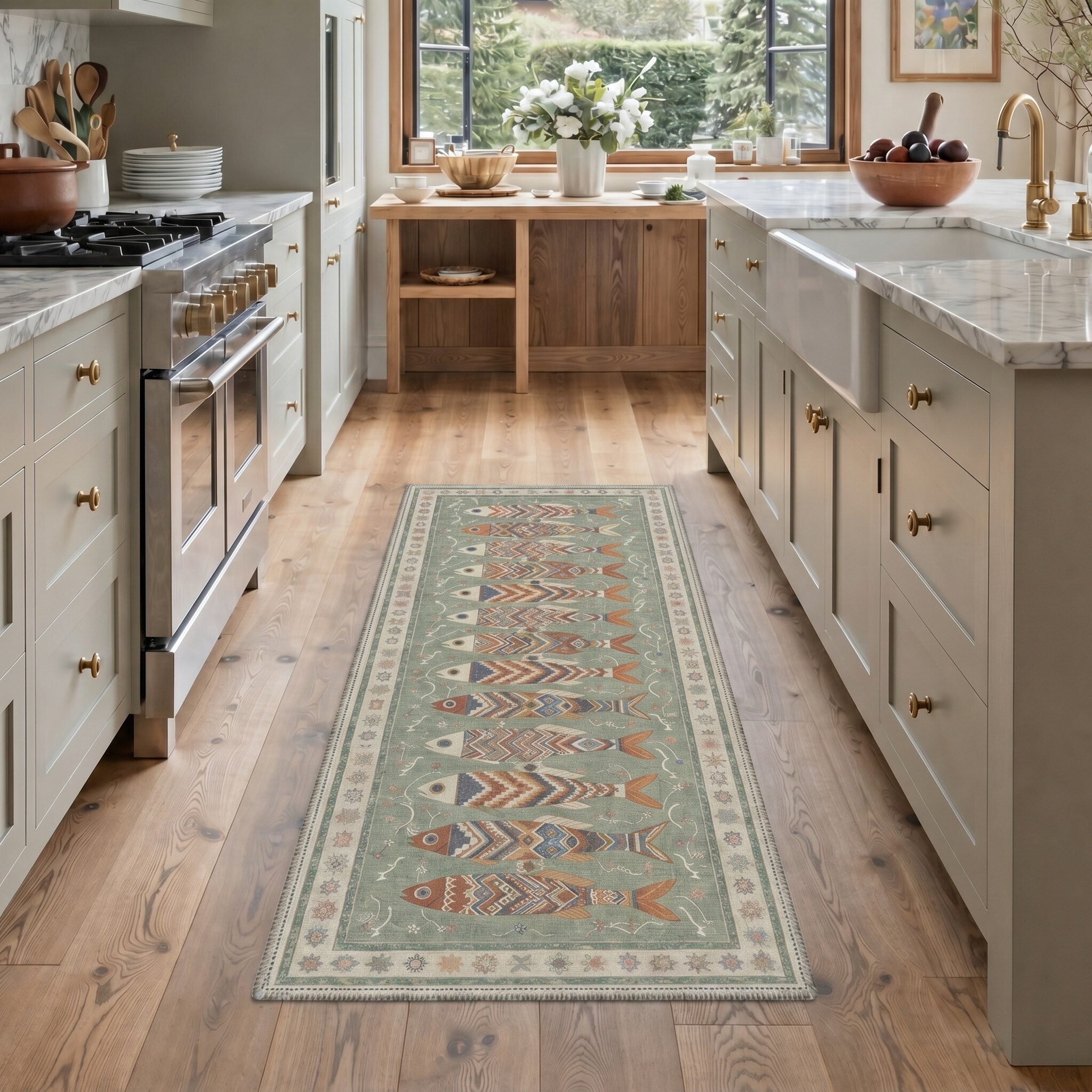 BAVNI ARB3254-GREEN-2.5X8 rugs - View #3