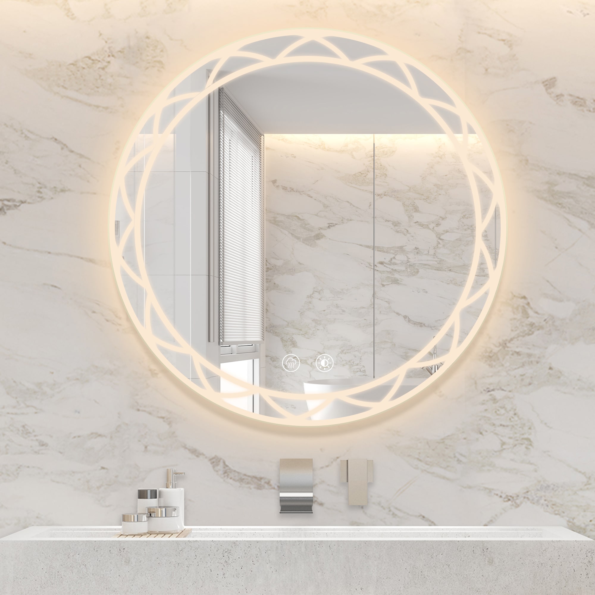 Bybafun YD5100007 Framed-Bath-Mirrors - View #2