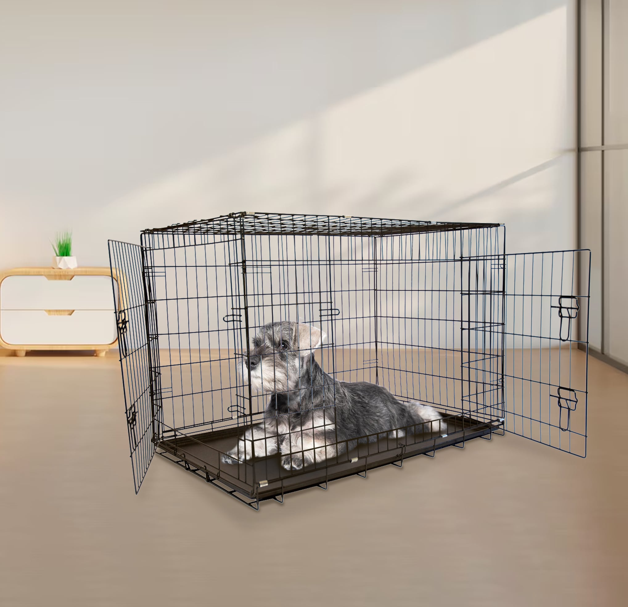 Iconic Pet Small 11 25 lb Wire Dog Cat Crate Indoor Outdoor 2 ft L x 1.5 ft W x 1.6 ft H 92138 at Lowes