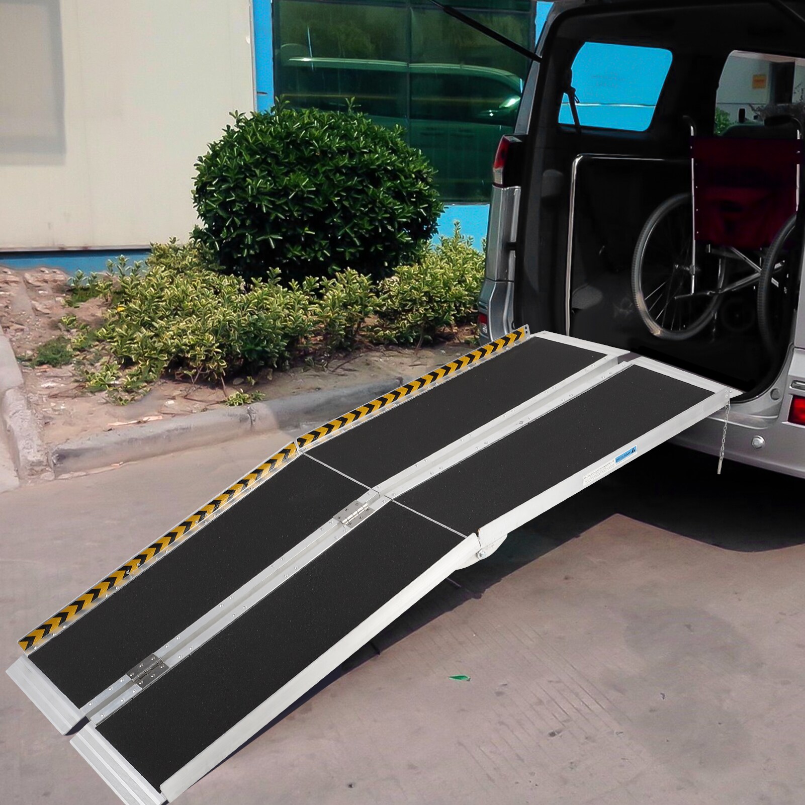 Aoile Portable Wheelchair Ramp Aluminum Mobility Ramp Foldable Non-Slip ...