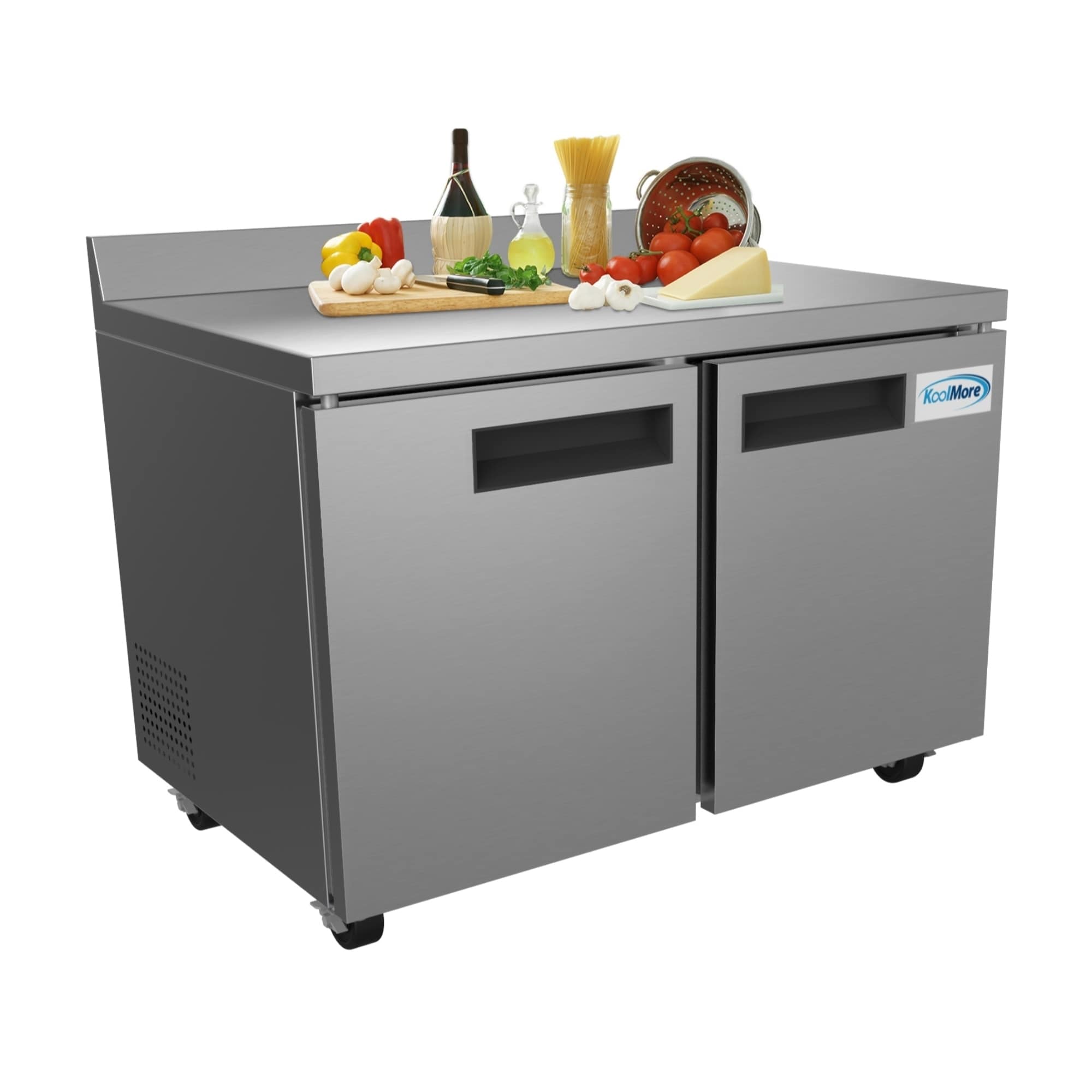 KoolMore FT48-2S 12-cu ft Upright Frost-free Commercial Freezer in Stainless steel