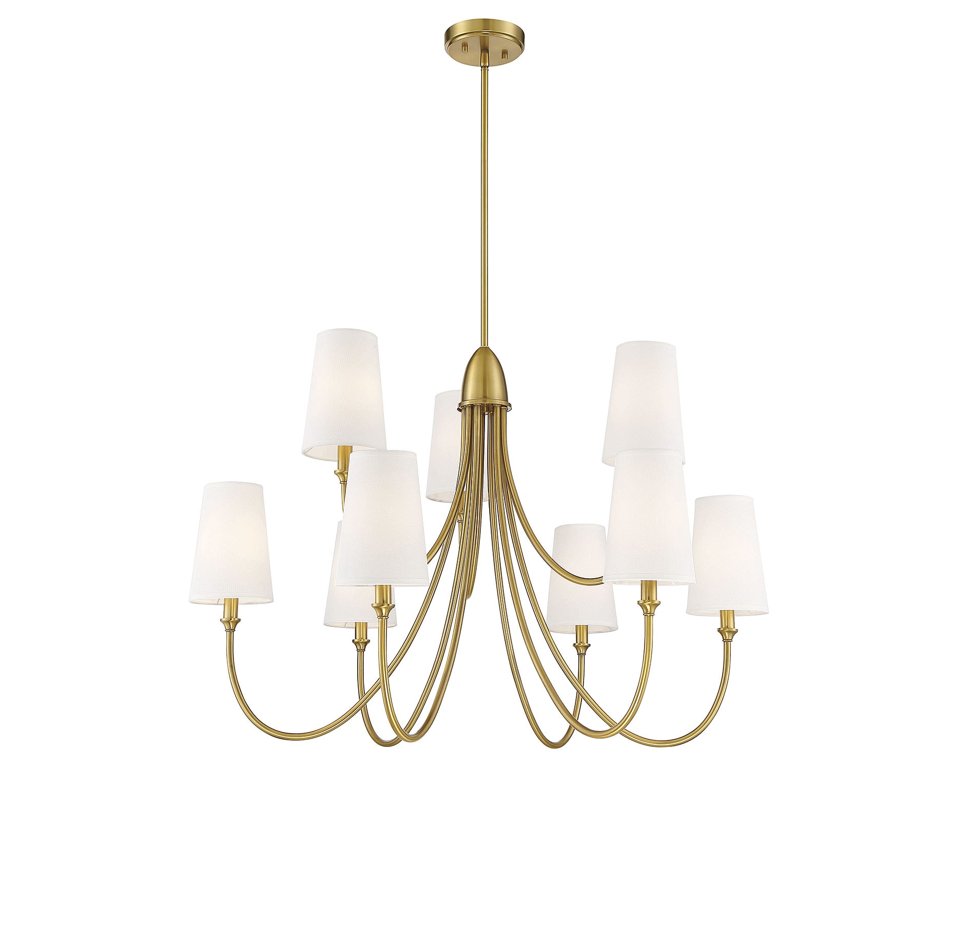 Savoy House Cameron 35" Warm Brass 9-Light Chandelier