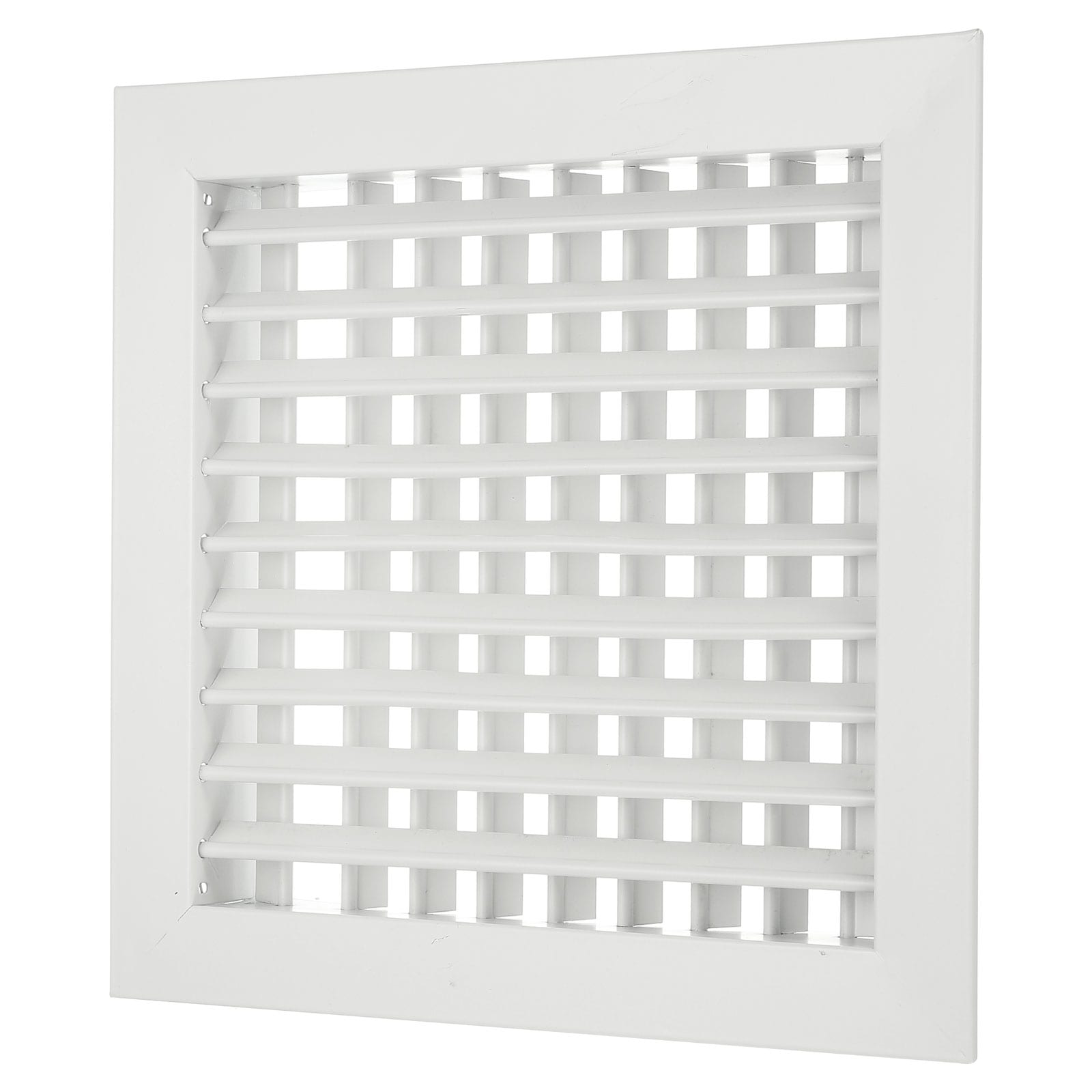 PATIKIL 10inch x 10inch Adjustable Air Supply Diffuser Aluminum Double Deflection HVAC Vent Cover Air Vent Register for Sidewall Wall Ceiling Floor HVAC System White