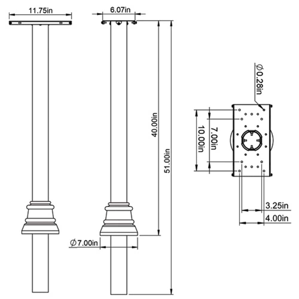Architectural Mailboxes GBP00BAM Mailbox-Posts - View #3