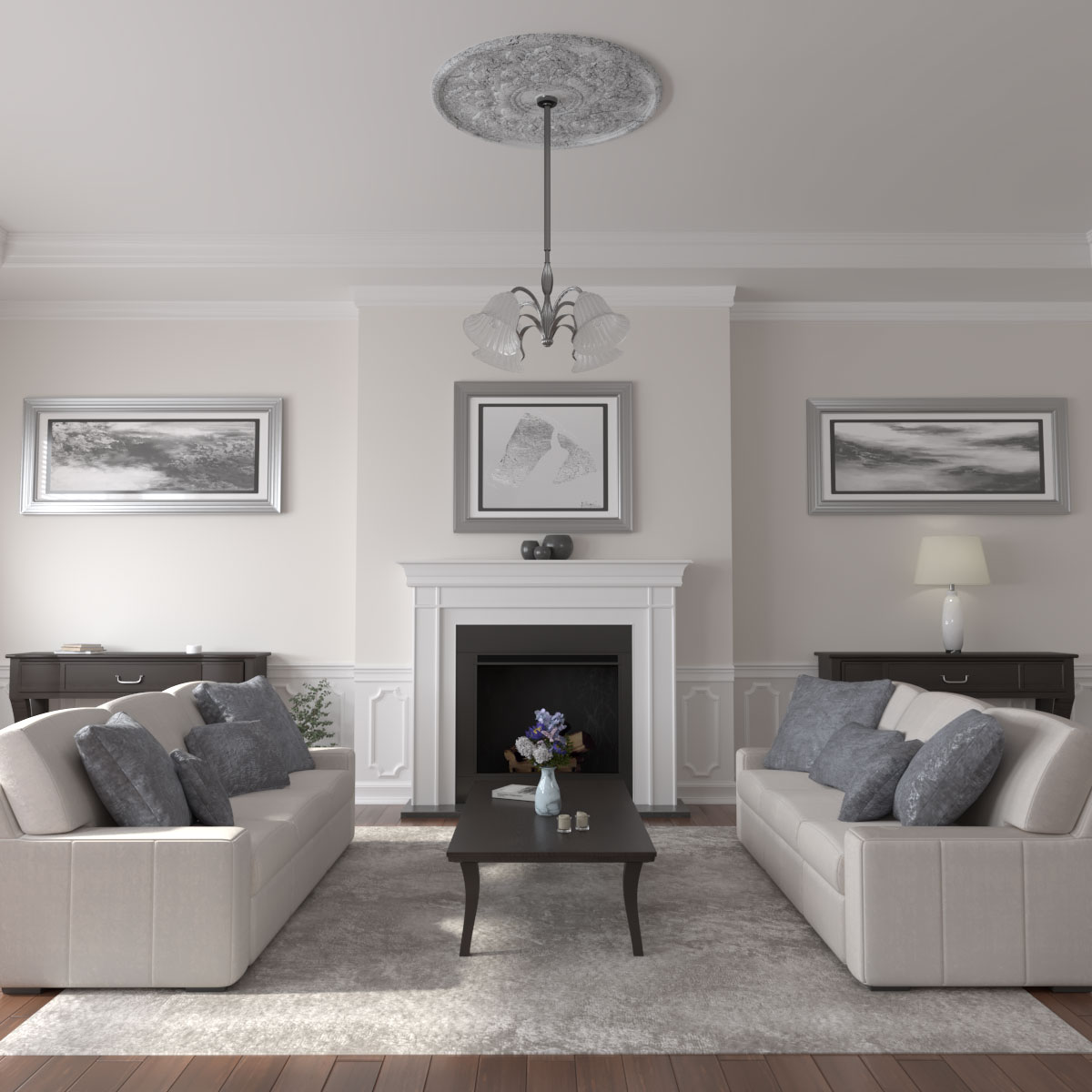 Ekena Millwork CM50LOUWC Ceiling-Medallions - View #4