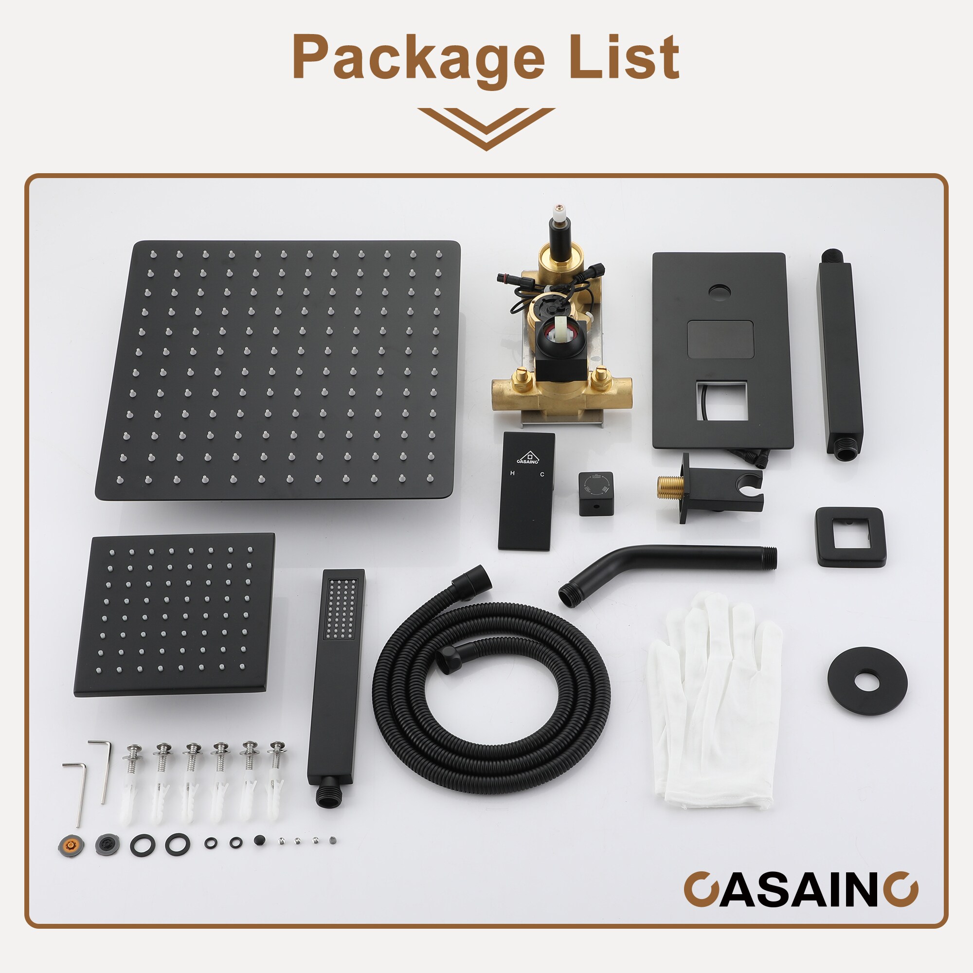 CASAINC KCHS0016-12MB Showerhead-Bar-Panels - View #7