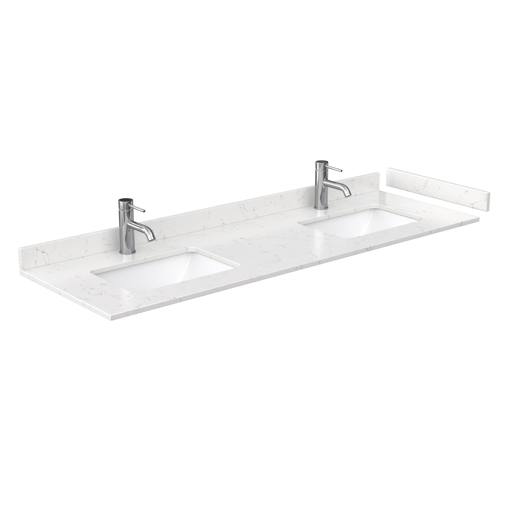 Wyndham Collection Beckett 67-In White Undermount Double Sink Bathroom  Vanity With Carrara Cultured Marble Top In The Bathroom Vanities With Tops  Department At Lowes.Com