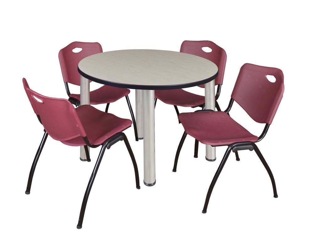 Regency TB42RNDPLBPCM47BY Breakroom Off-white 4-Person Training Table (42-in W x 29-in H)