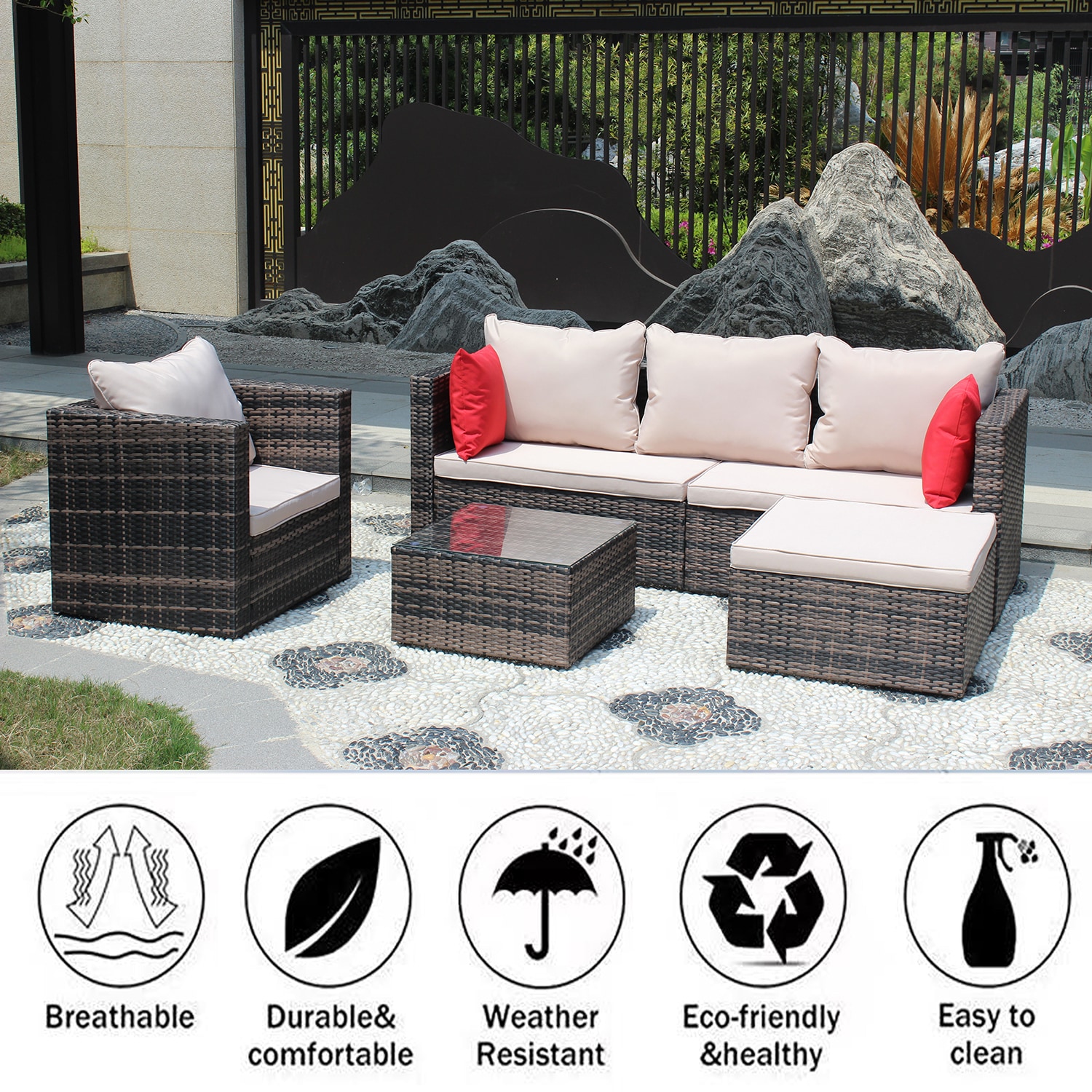 GZMR GM-DH-00013 Patio-Conversation-Sets - View #4