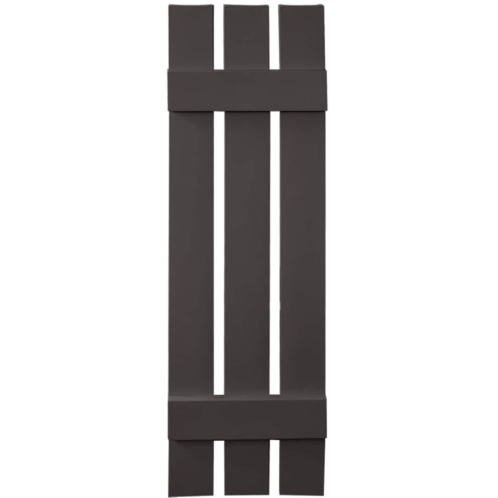 Vantage V5371243018 11.875-in W x 43-in H Charcoal Board and batten Spaced Exterior Shutters ( 1 -Pack )
