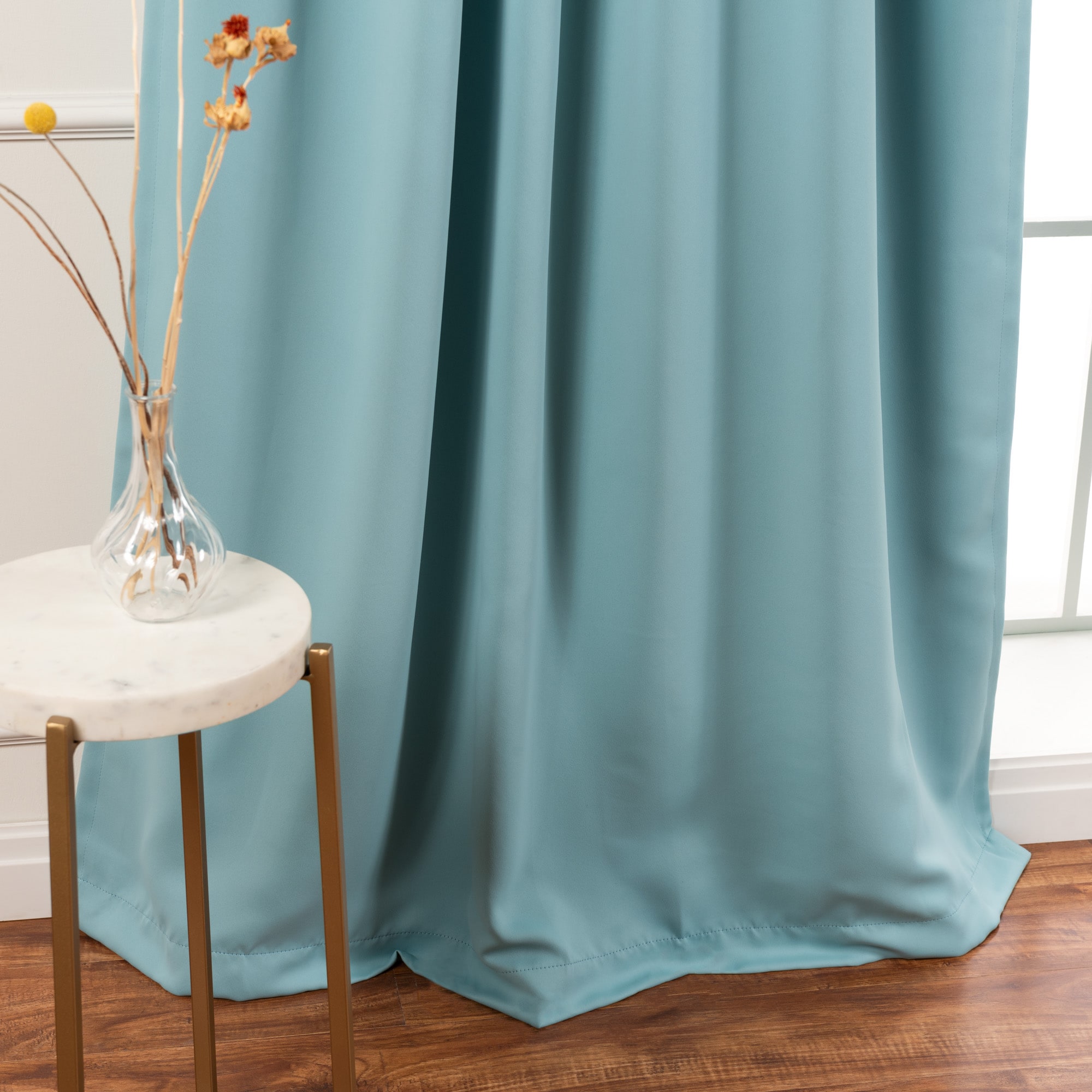 Best Home Fashion SOLID-54-TURQUOISE curtains - View #4
