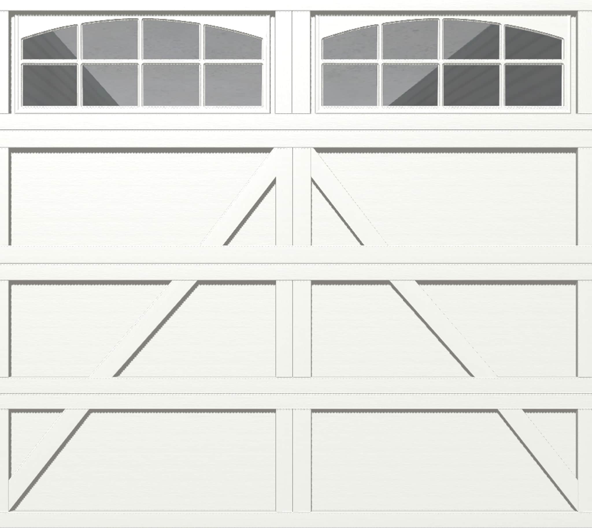 Wayne Dalton WD9405CHWCSDIII87 Classic Steel Model 9405 8-ft x 7-ft Insulated White Single Garage Door with Windows