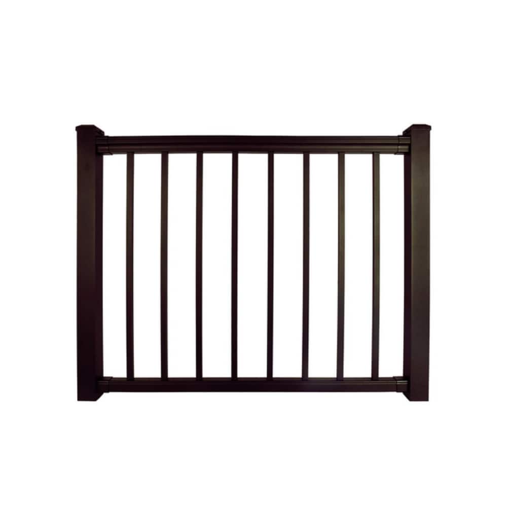 NewTechWood Allure Preassembled Aluminum 3-ft x 3-in Bronze Aluminum Deck Rail Kit #AL-36-GATE-BRZ