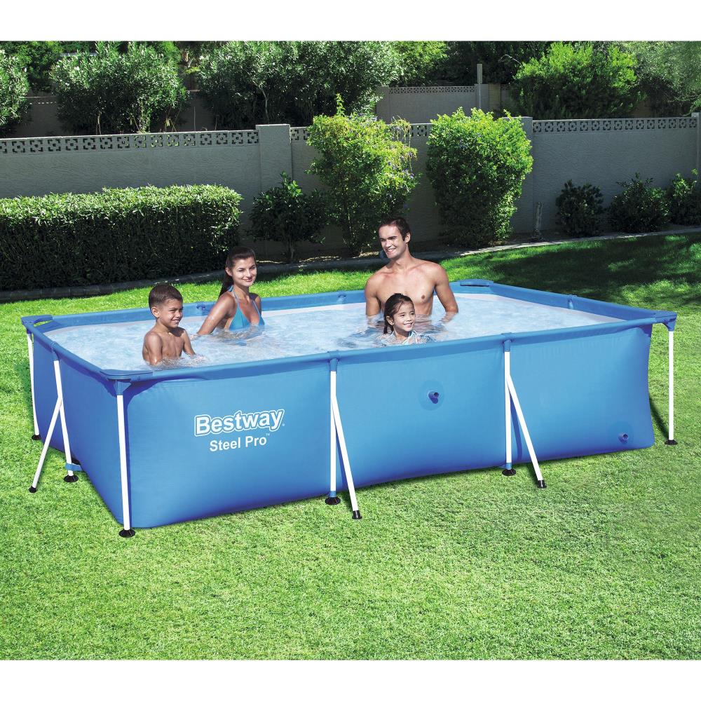 dorst huilen Passief Bestway 8.5-ft x 5.6-ft x 24-in Rectangle Above-Ground Pool in the  Above-Ground Pools department at Lowes.com