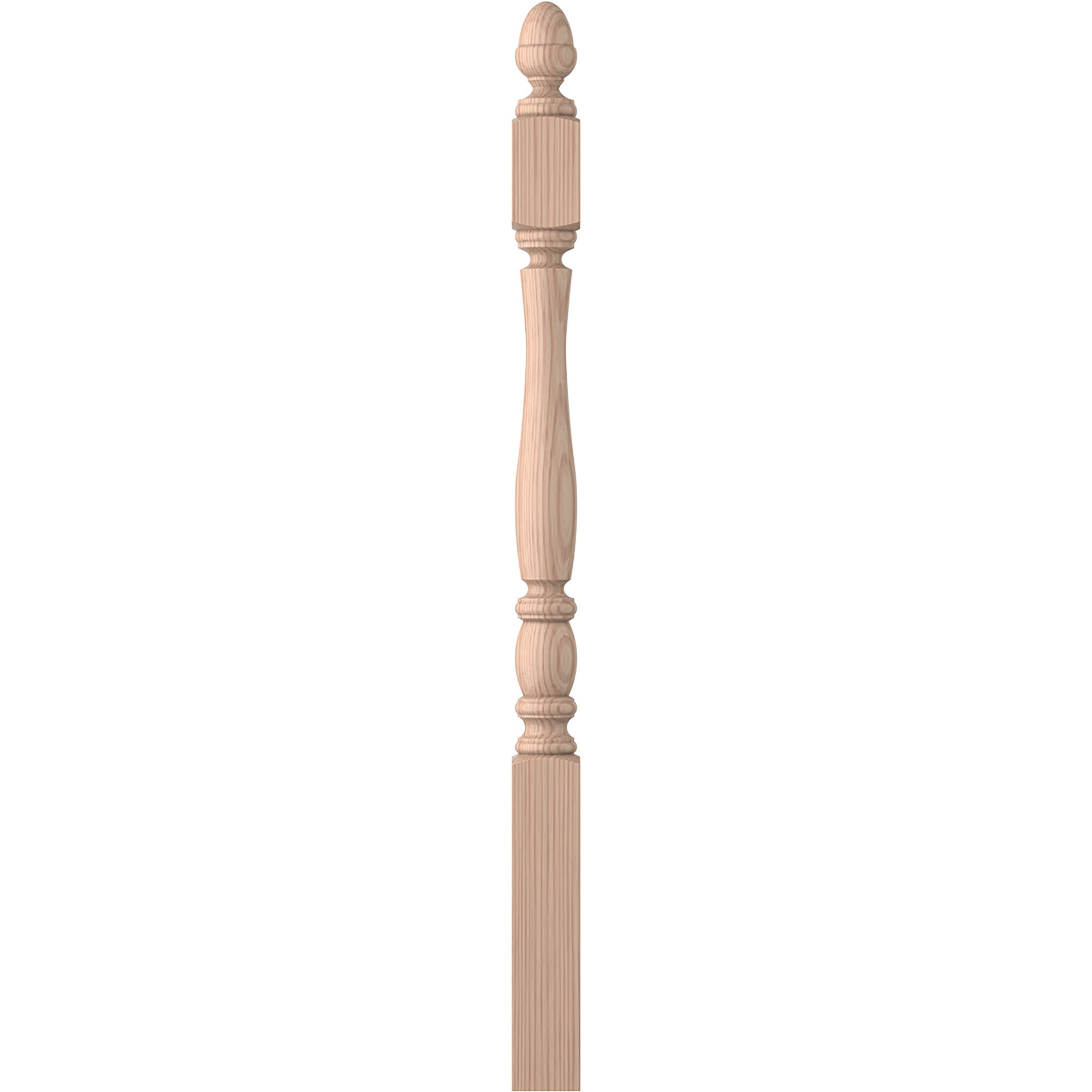L.J. Smith Stair Systems LJP-3240-B LaSalle 3-in x 47.4375-in Unfinished Beechwood Starting Stair Newel Post