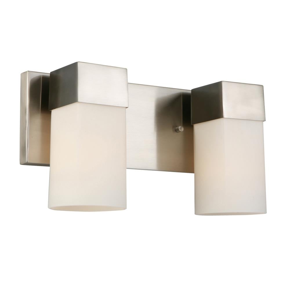 EGLO 202862A Ciara Springs 12.99-in 2-Light Brushed Nickel Transitional Vanity Light