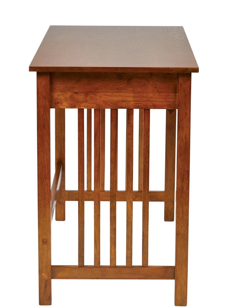 Sierra Ash Brown Wood Writing Desk with Drawer