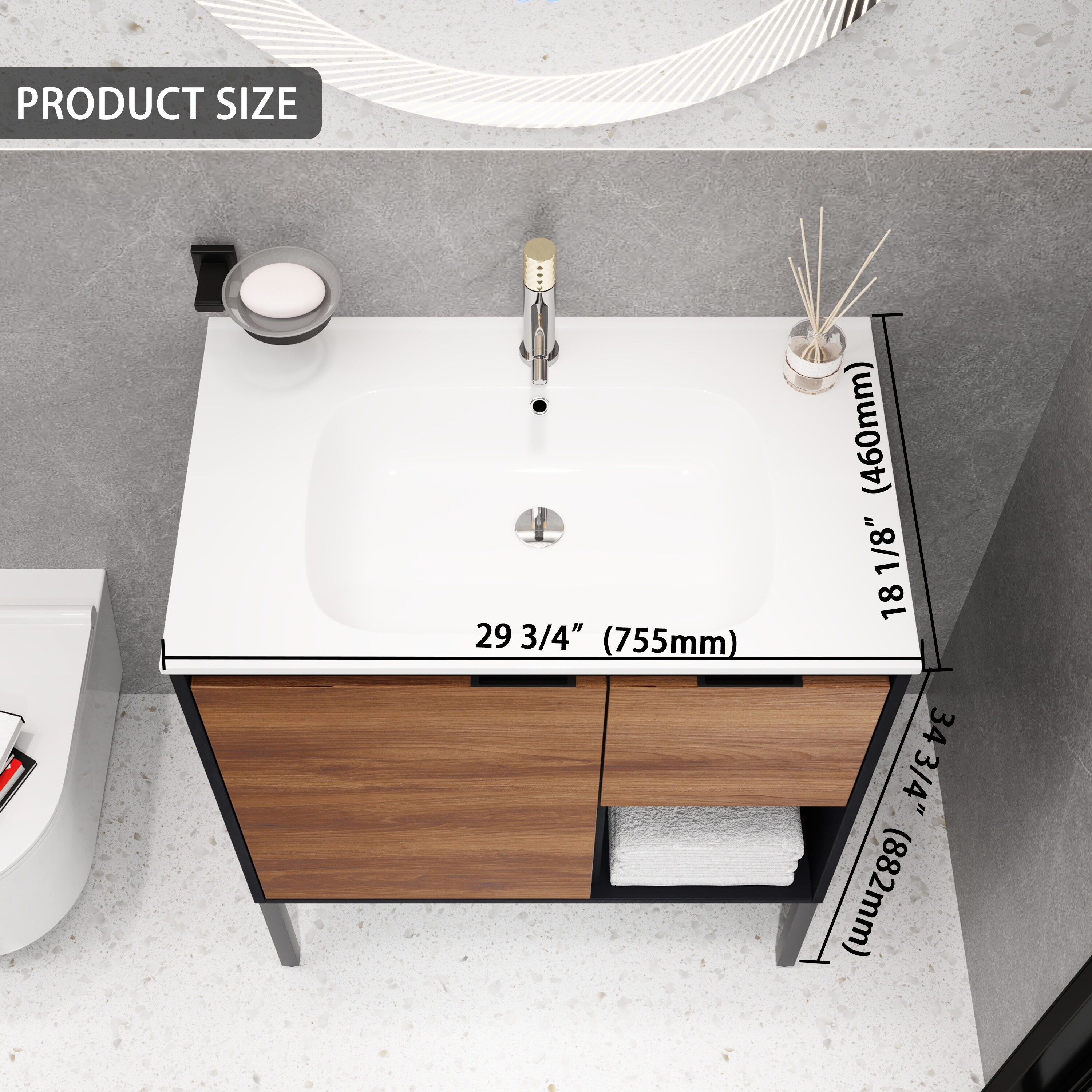 WELLFOR GLEM-28600059 Bath-Vanity-Combo - View #5