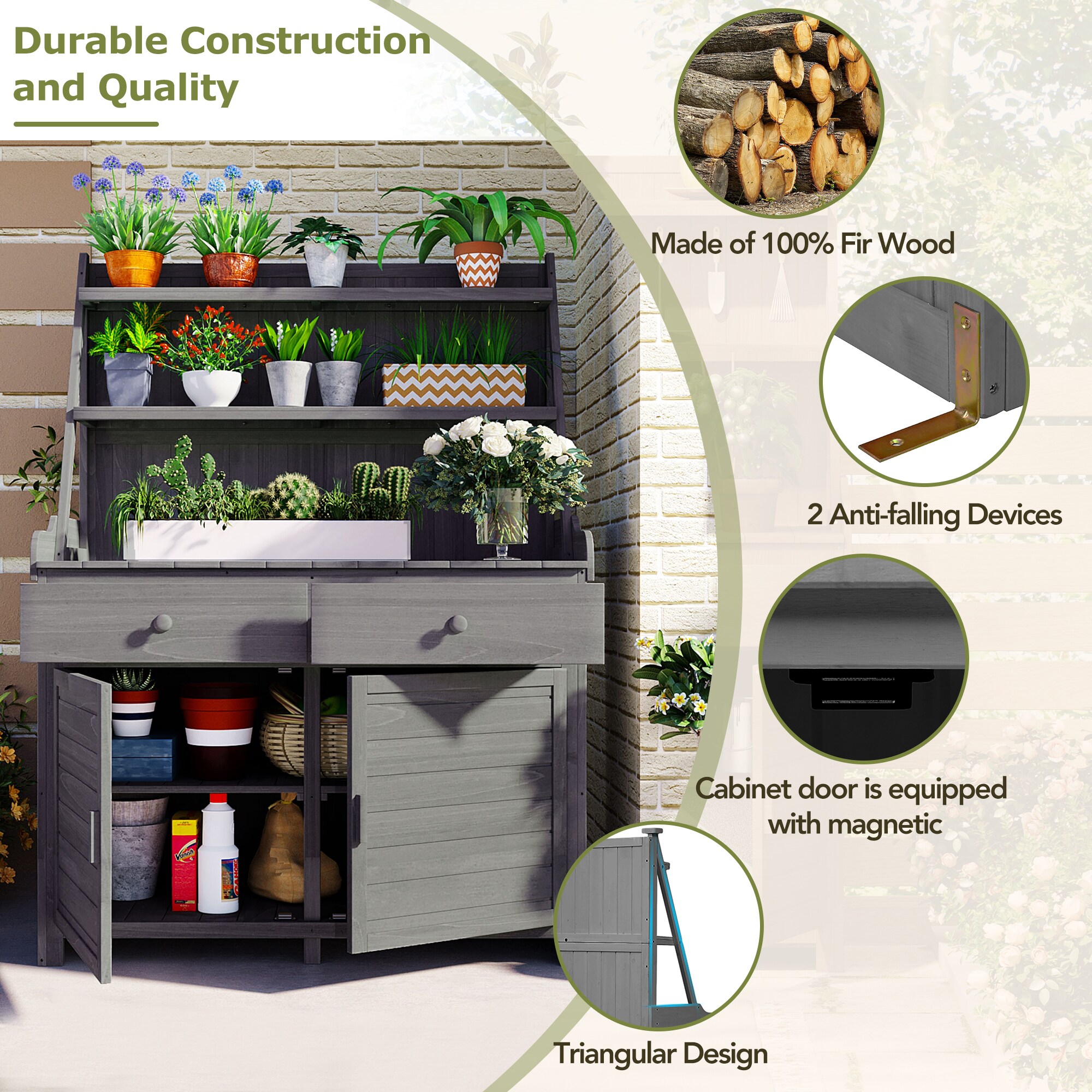 Kahomvis G243-QP717-13 Potting-Benches - View #5