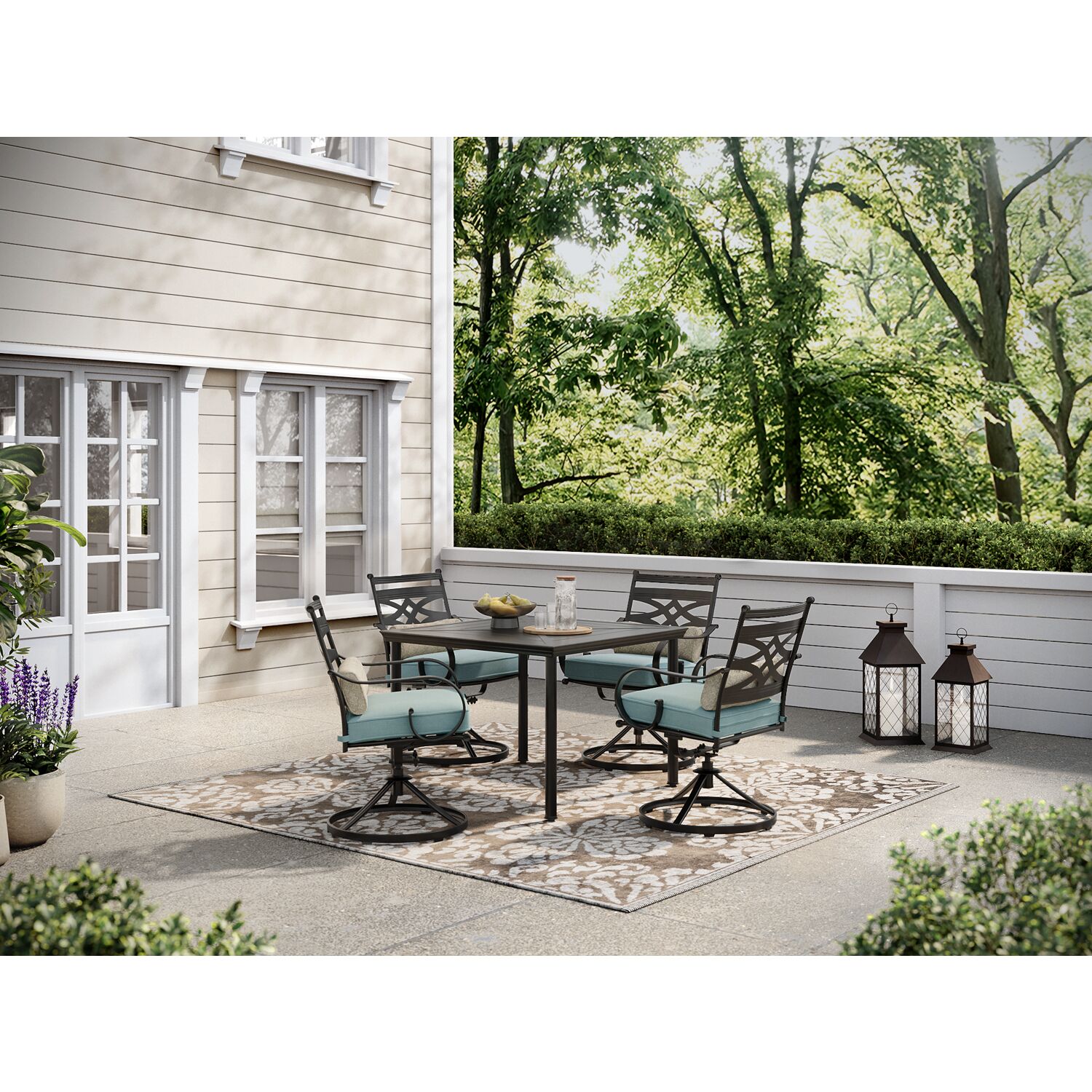 Hanover MCLRDN5PCSQSW4-BLU Patio-Dining-Sets - View #11
