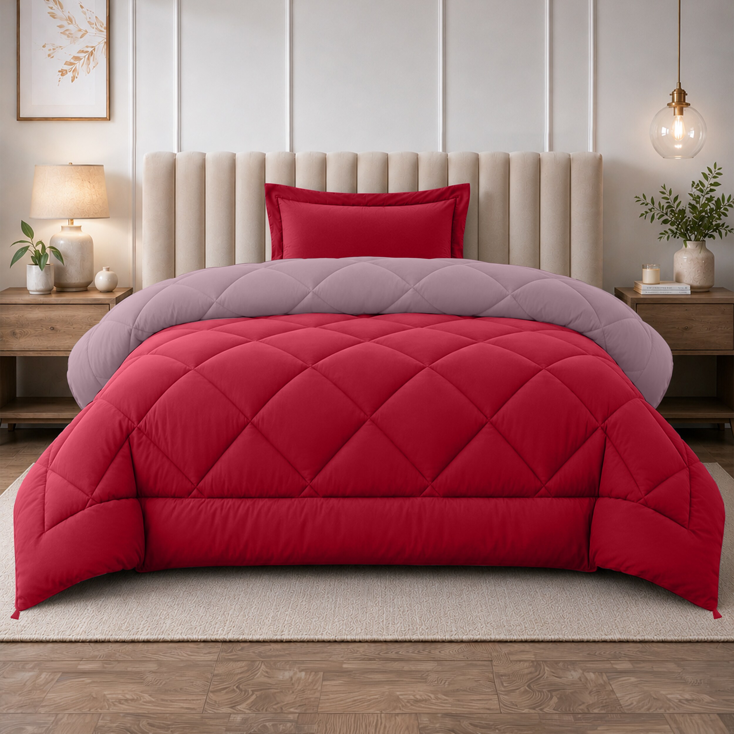 Lux Decor Collection CMF 3PC T SD BRY PN Comforters-And-Bedspreads - View #8