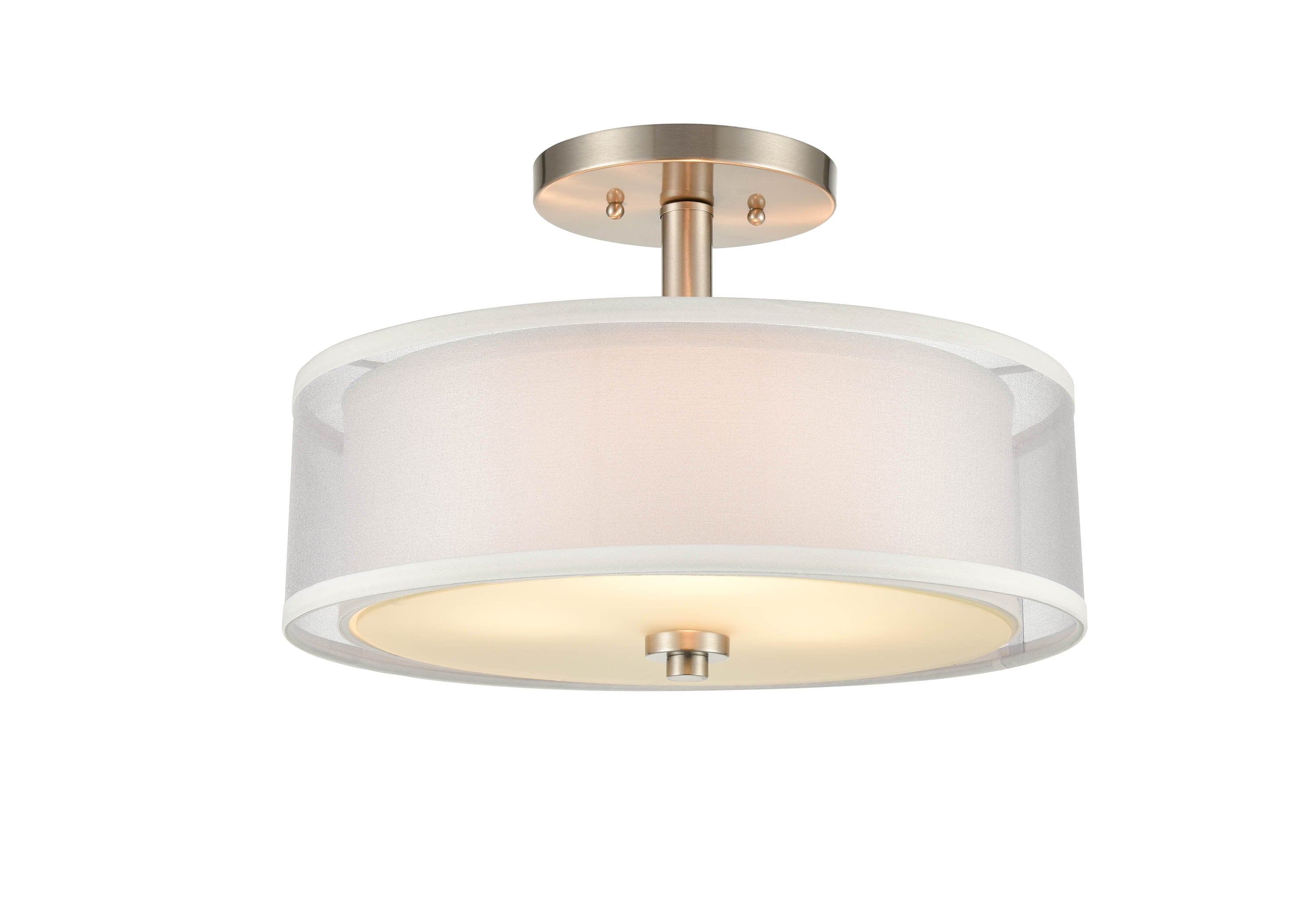 929 Lighting 27103-BN 929 Semi Mount 2-Light Brushed Nickel Semi mount light ENERGY STAR