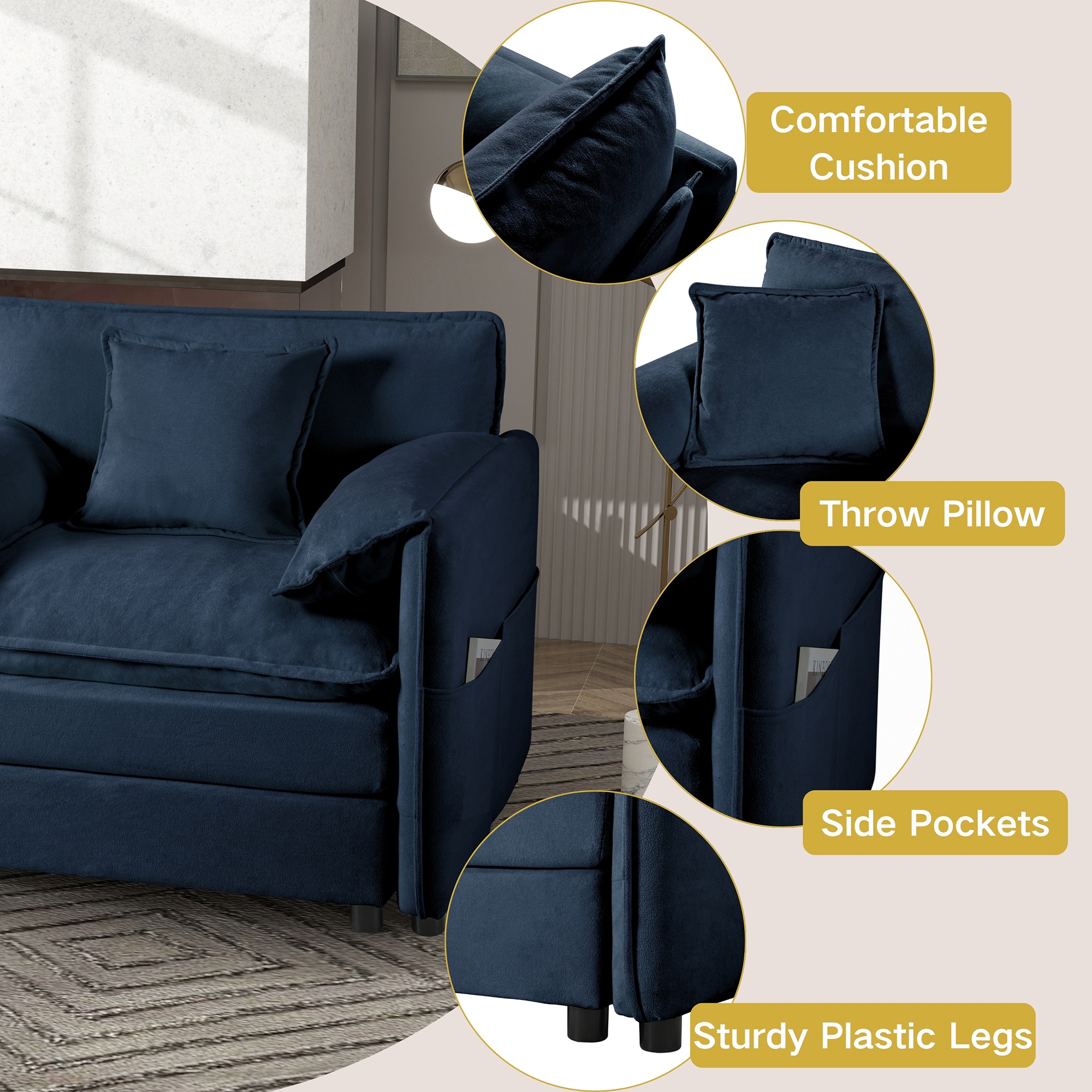 SINOFURN SYA330118BN Sofas-Loveseats - View #18
