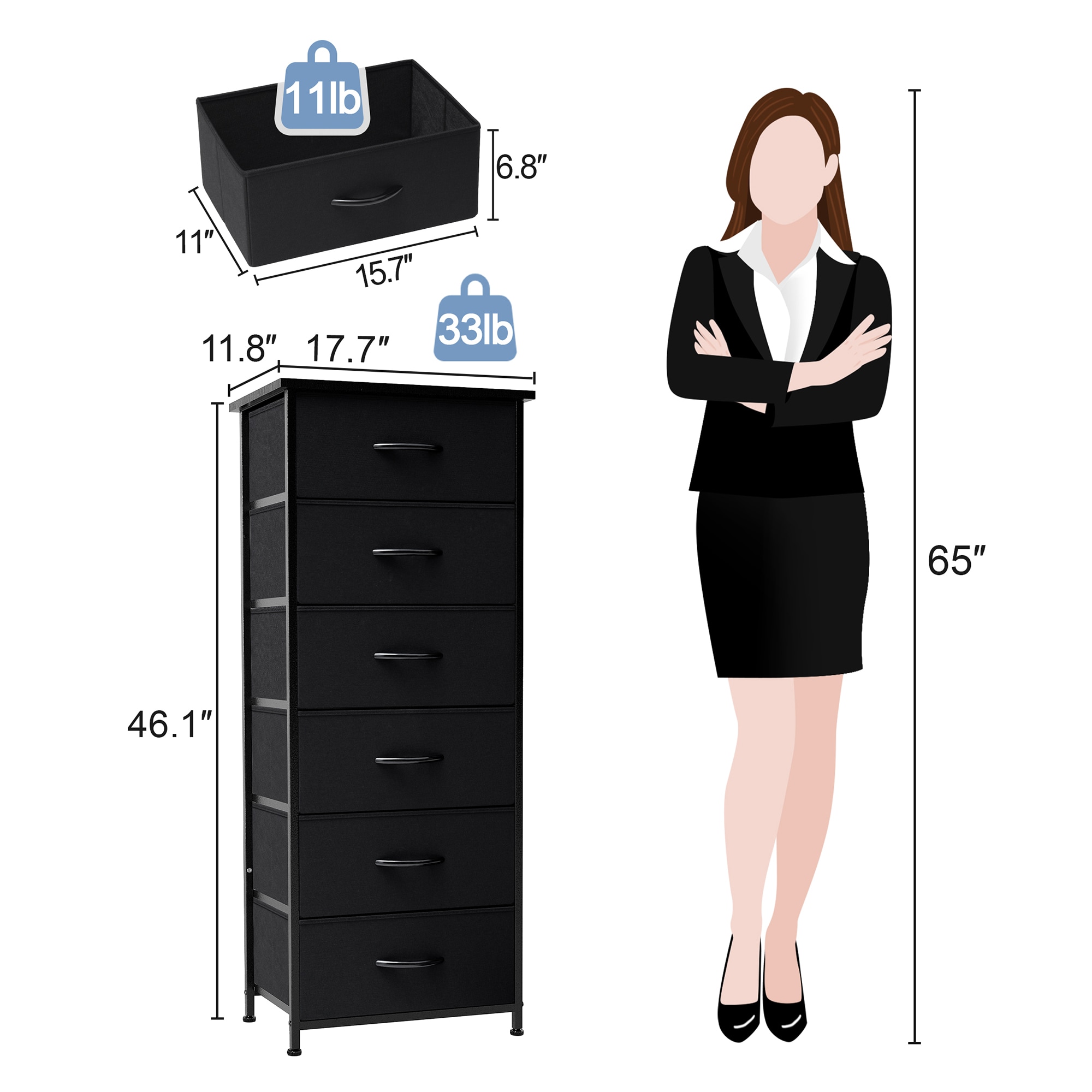CloudFly CL-HD013BLK dressers - View #6