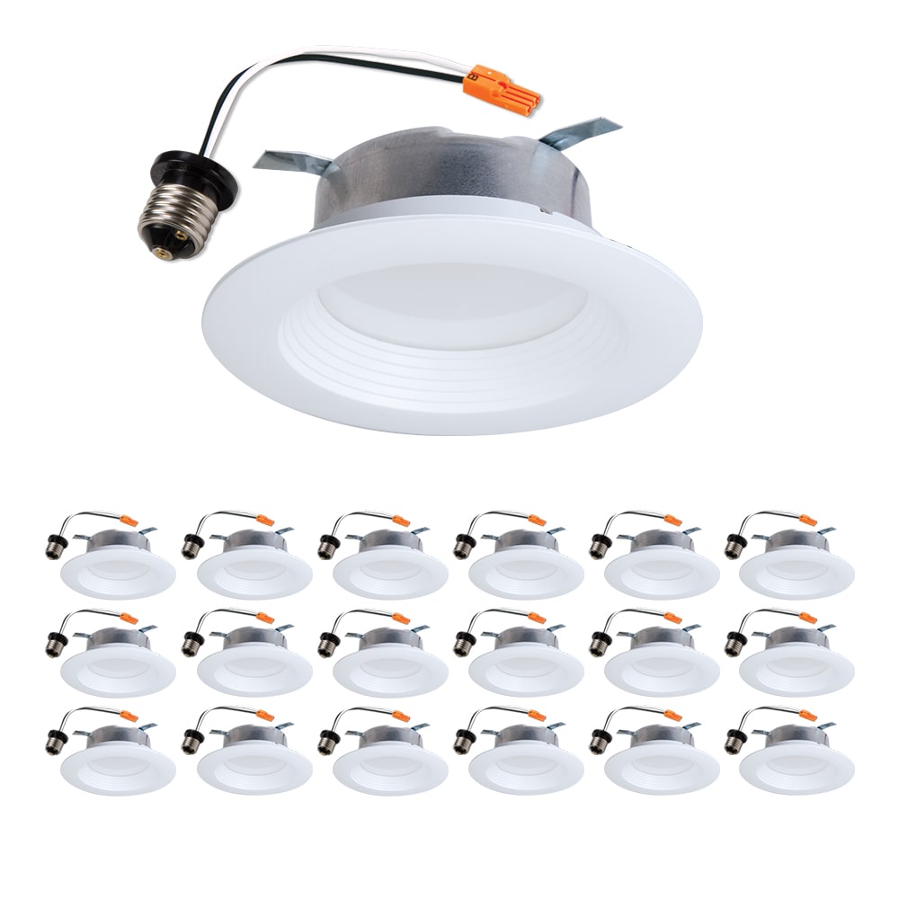 HALO LTE46930-18PK 18 -Pack LTE Bulk pack 4-in White Baffle Recessed Light Trim
