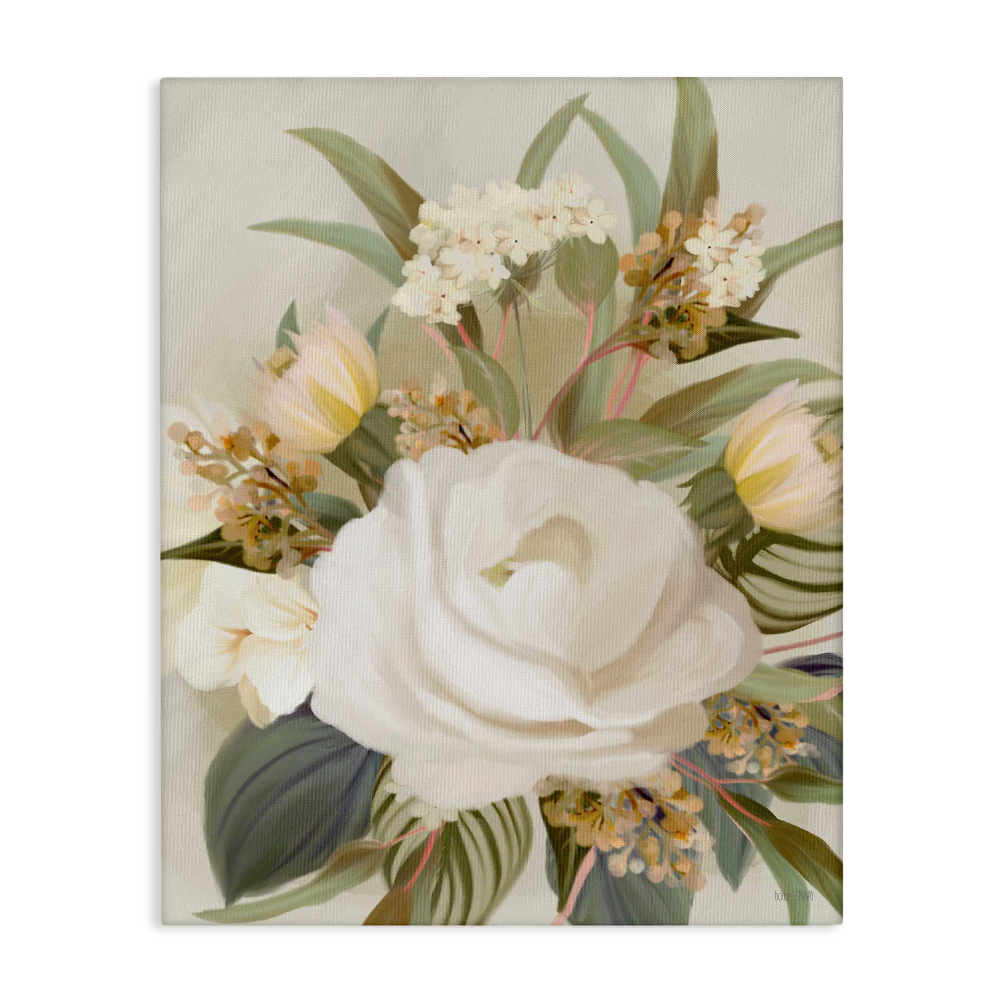 Stupell Industries BT-598-CN-16X20 Charming Soft Rose Bundle Canvas Wall Art By House Fenway 16 x 20