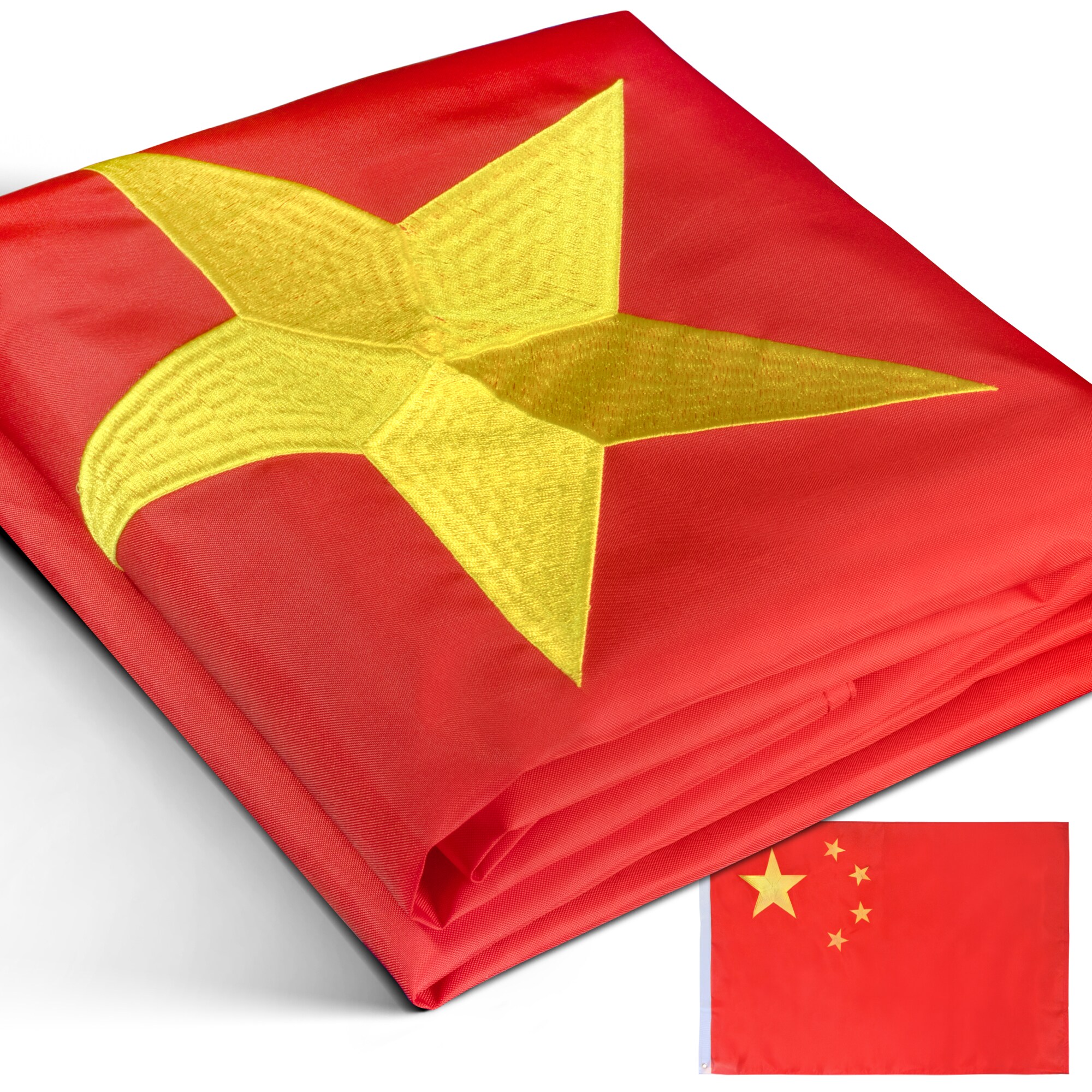 Anley EverStrong Nylon Embroidered China Flag 5-ft W X 3-ft H ...