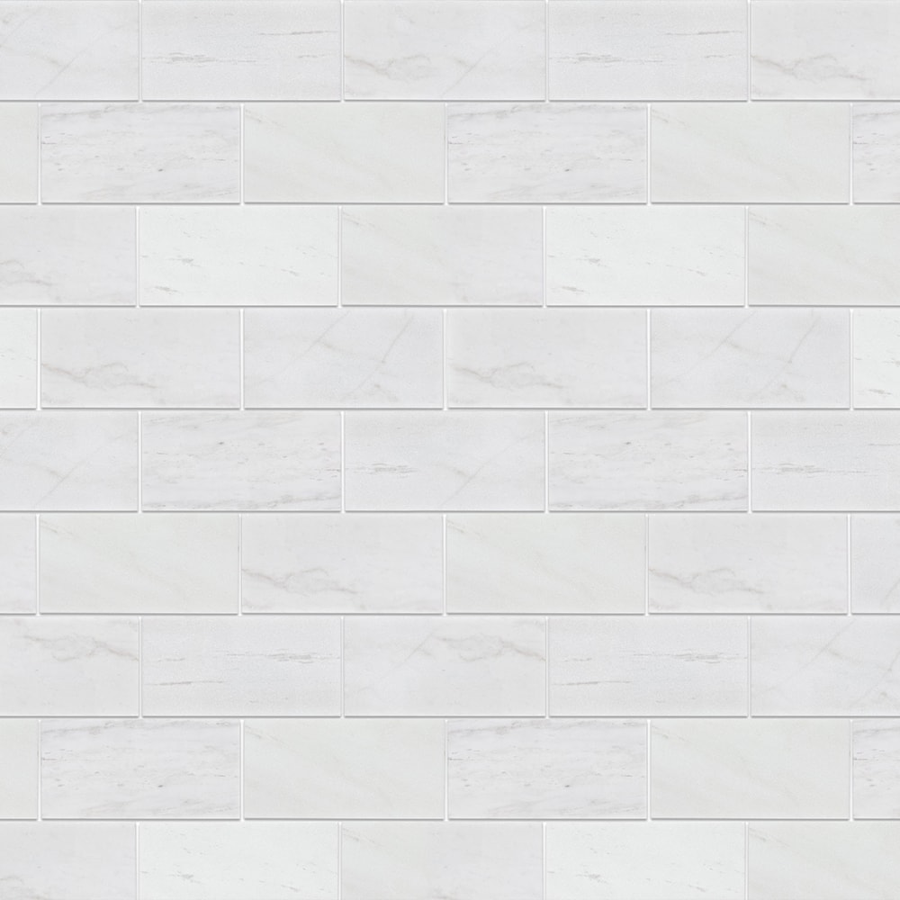 Elida Ceramica LW0319045 White 3-in x 6-in Honed Natural stone Subway Standard Floor and Wall Tile ( 0.12-sq ft Piece )