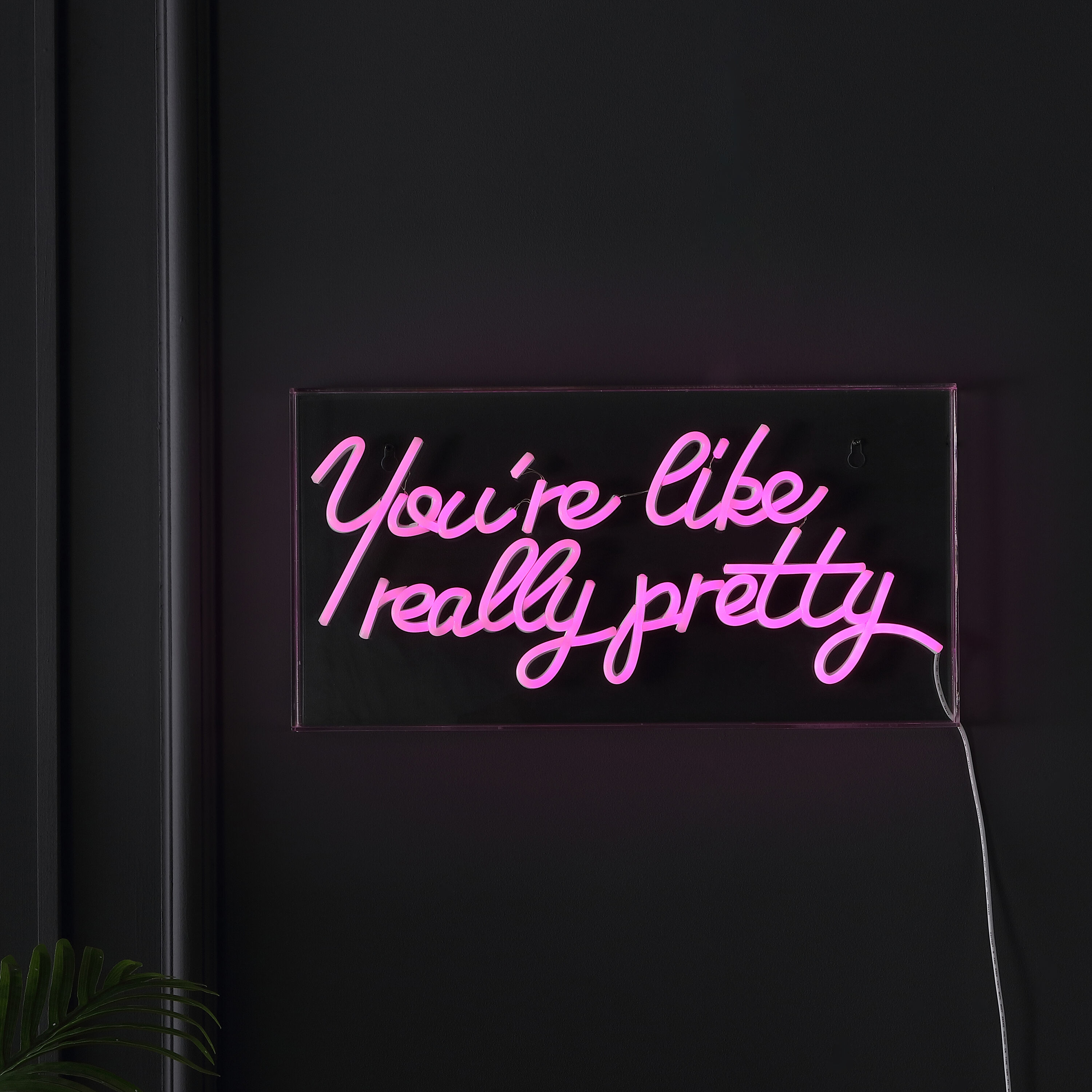Pink Acrylic USB LED Neon Light Box Sign