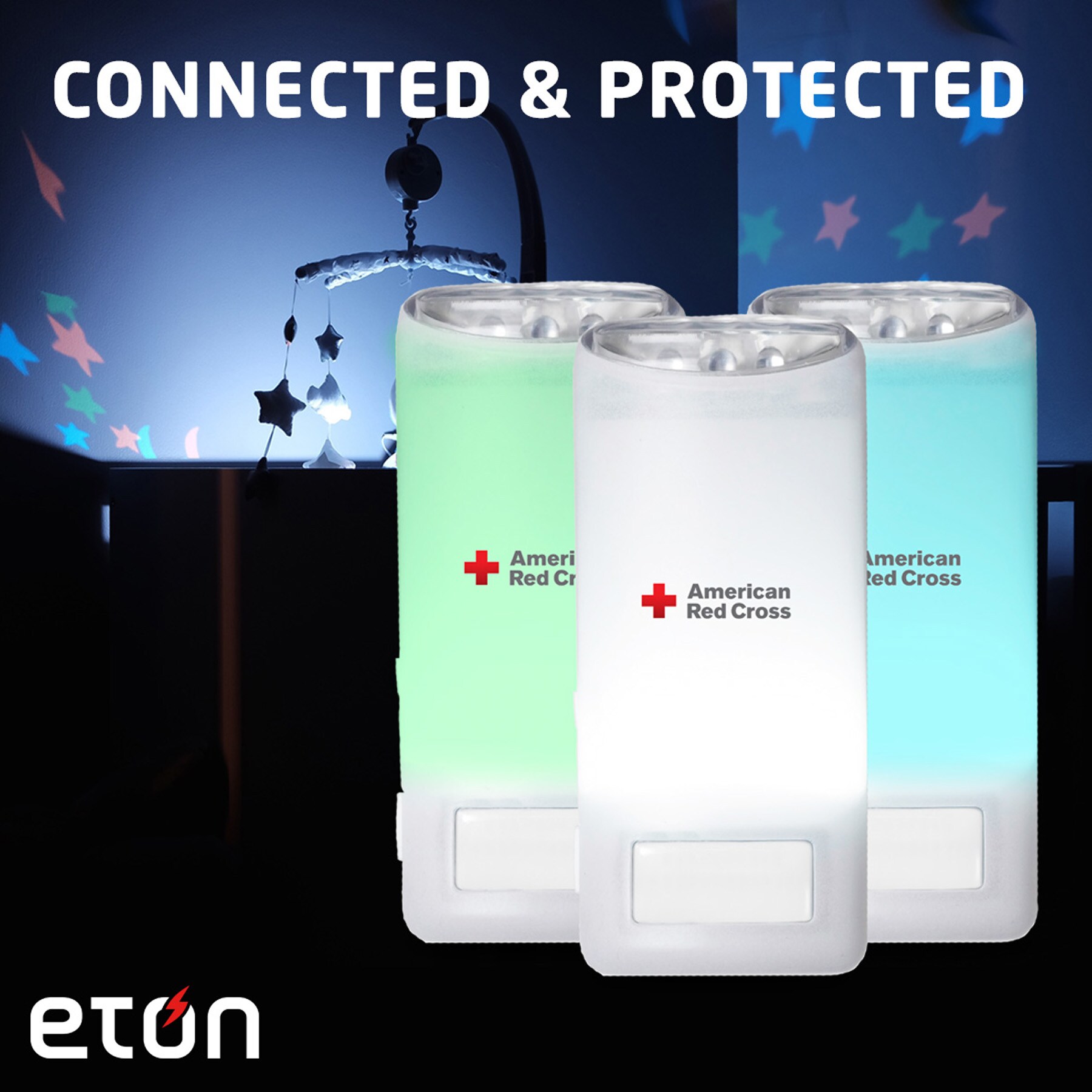 Eton Blackout buddy swivel Red Cross White LED Power Failure Motion Sensor  Auto On/Off Night Light in the Night Lights department at