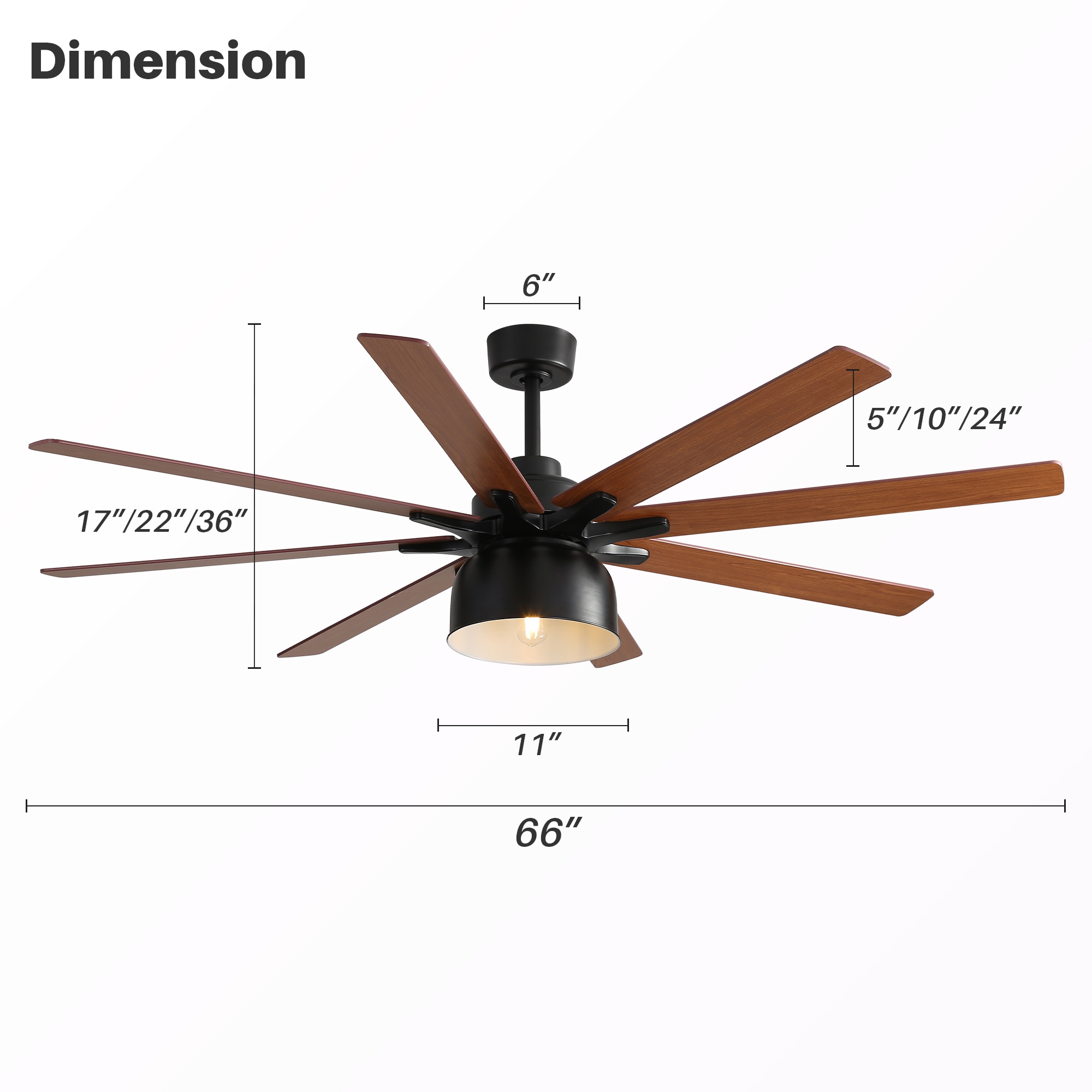 Sofucor YY-66K005-BK-SS Ceiling-Fans - View #5