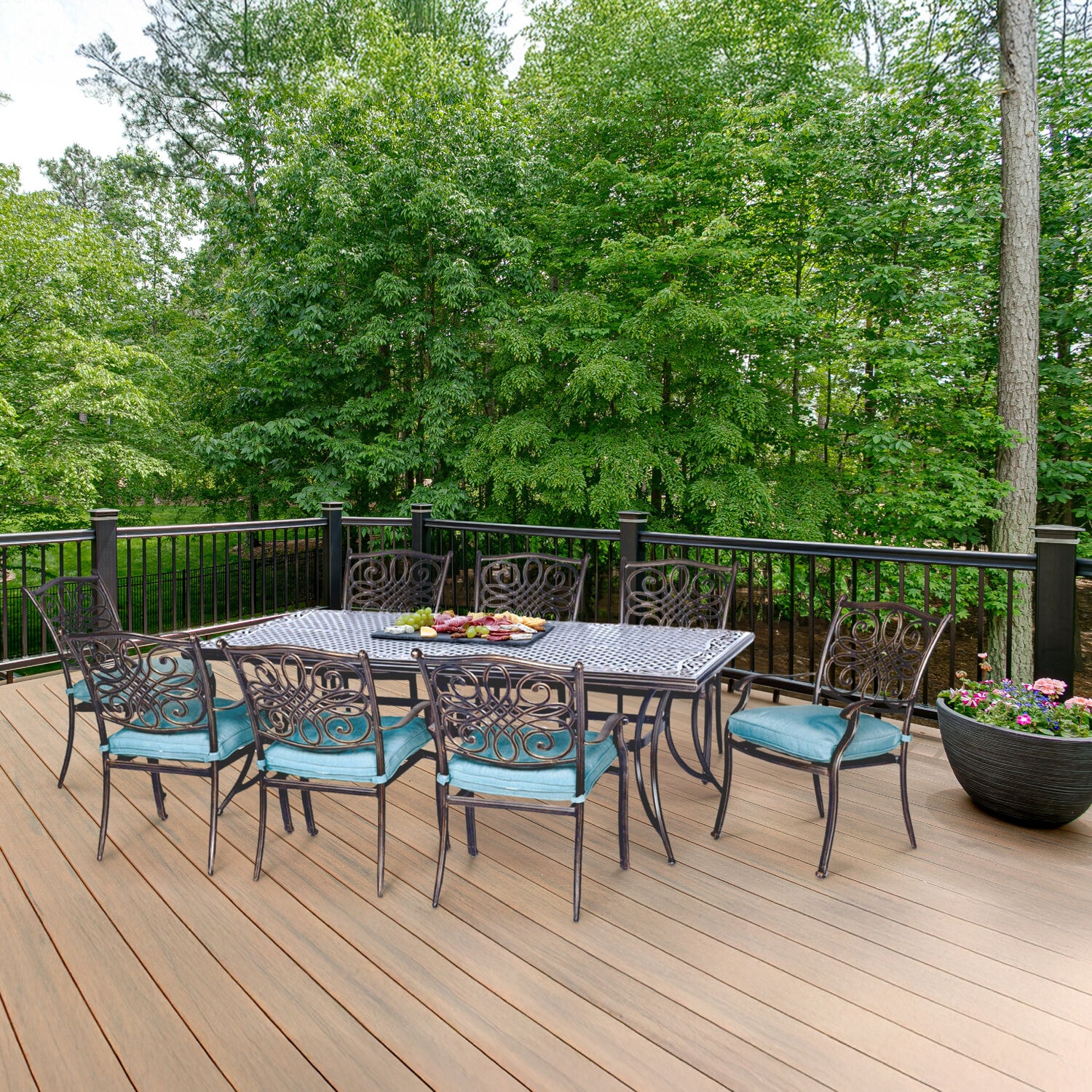 Hanover TRADDN9PC-BLU Patio-Dining-Sets - View #11