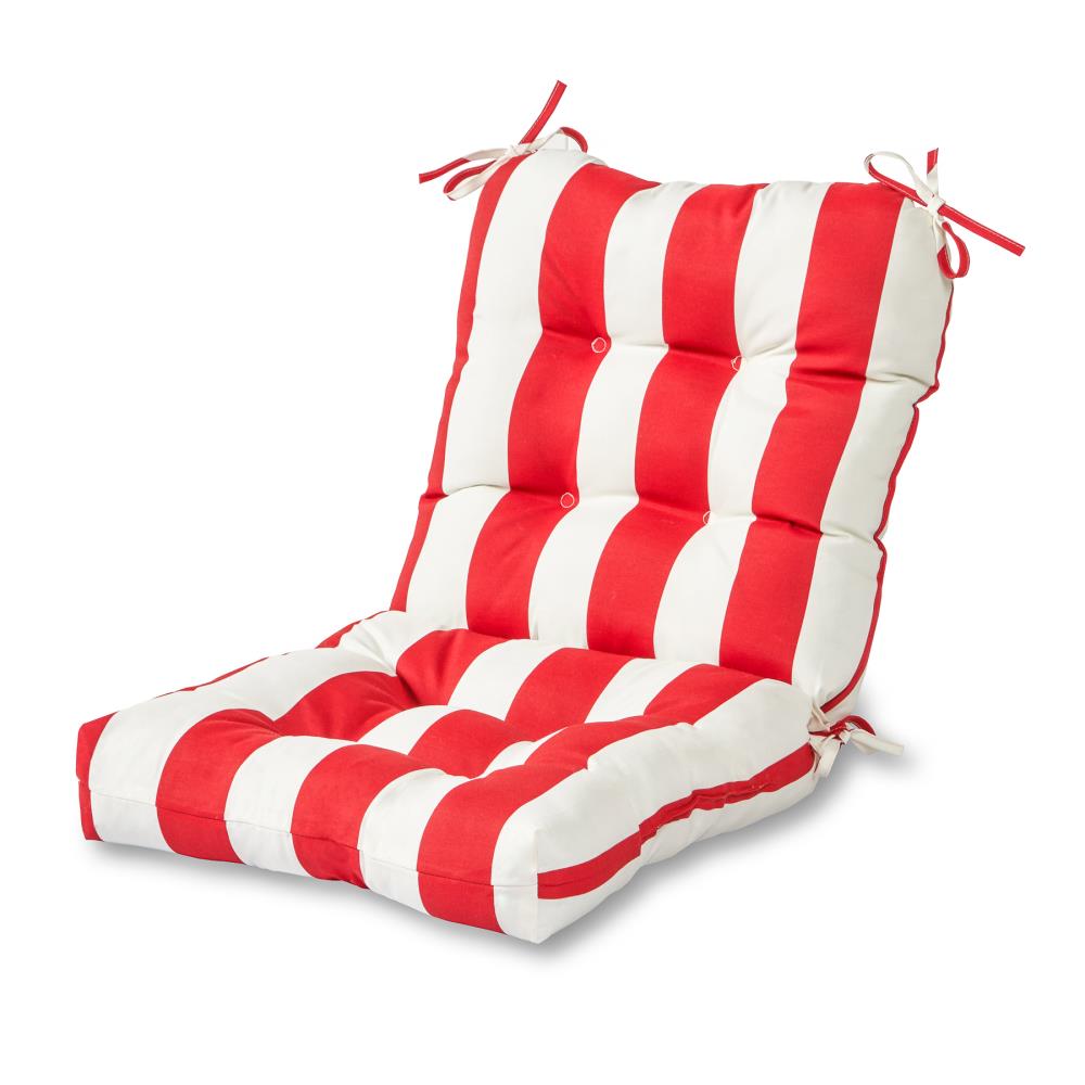 red and white patio chair cushions