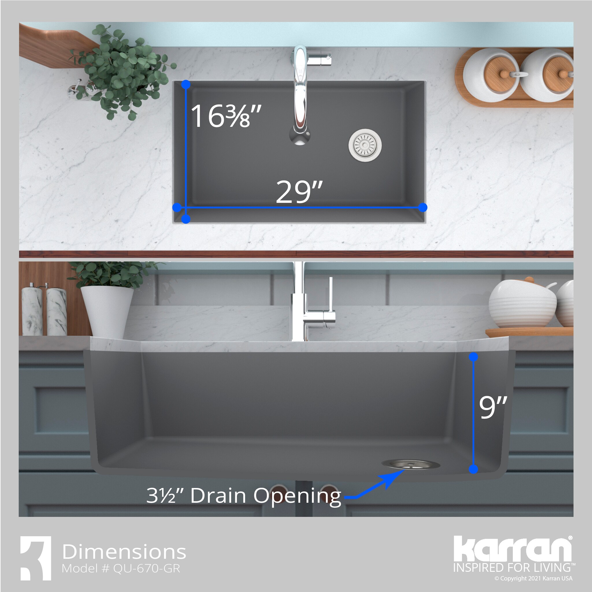 Karran QU-670-GR Kitchen-Sinks - View #8