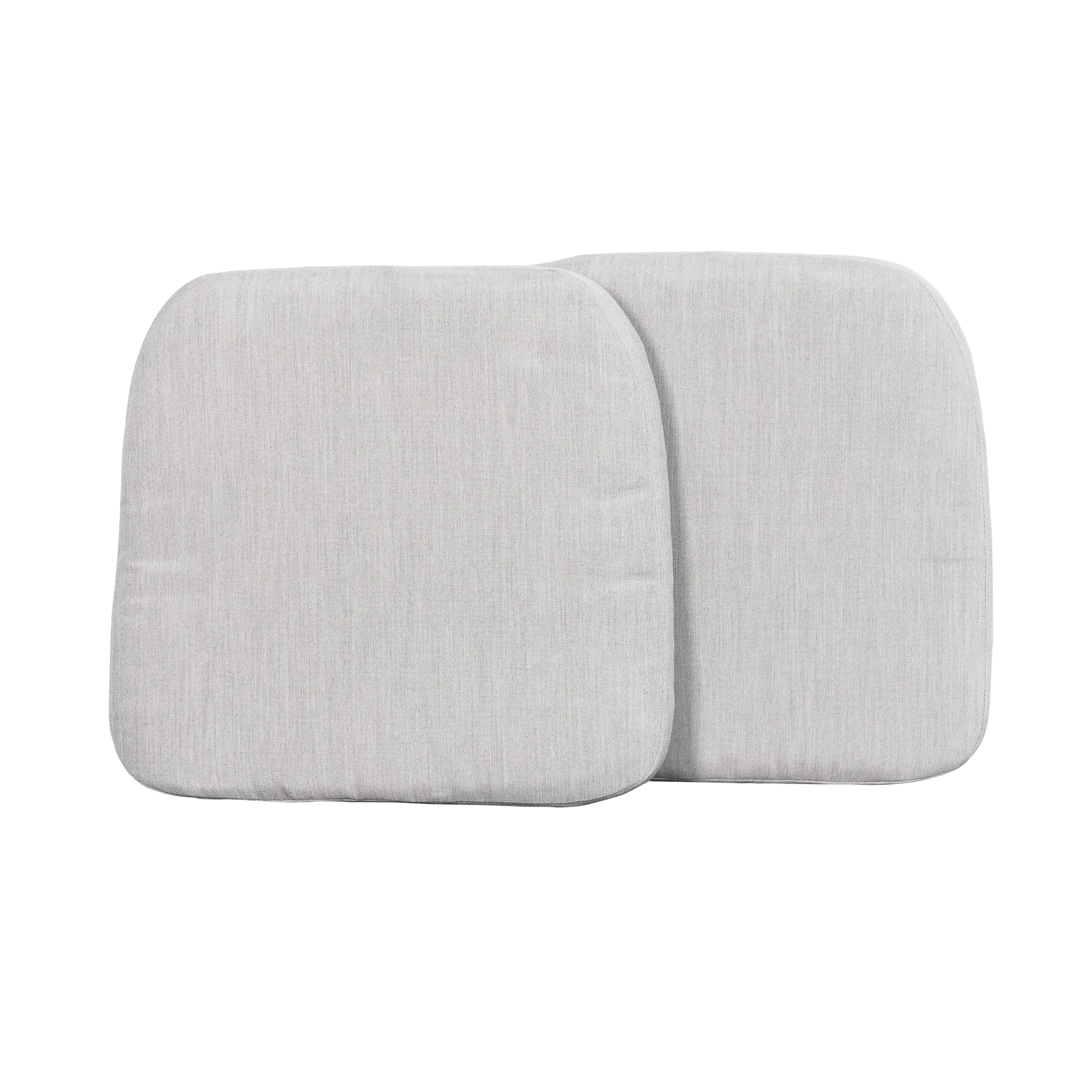 Nuu Garden M02GN patio furniture cushions 16.14-in x 15.35-in 2 -Piece Light Gray Patio chair cushion
