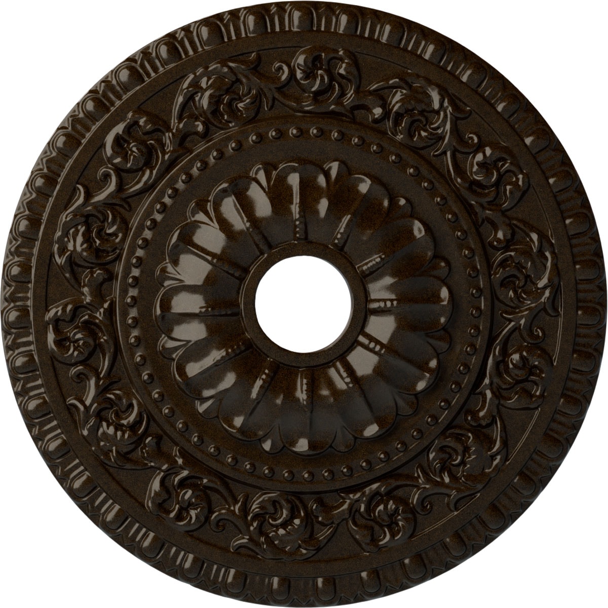 Ekena Millwork CM23VABZS Vaduz 23.5-in W x 23.5-in L Painted Bronze Polyurethane Whole Ceiling Medallion