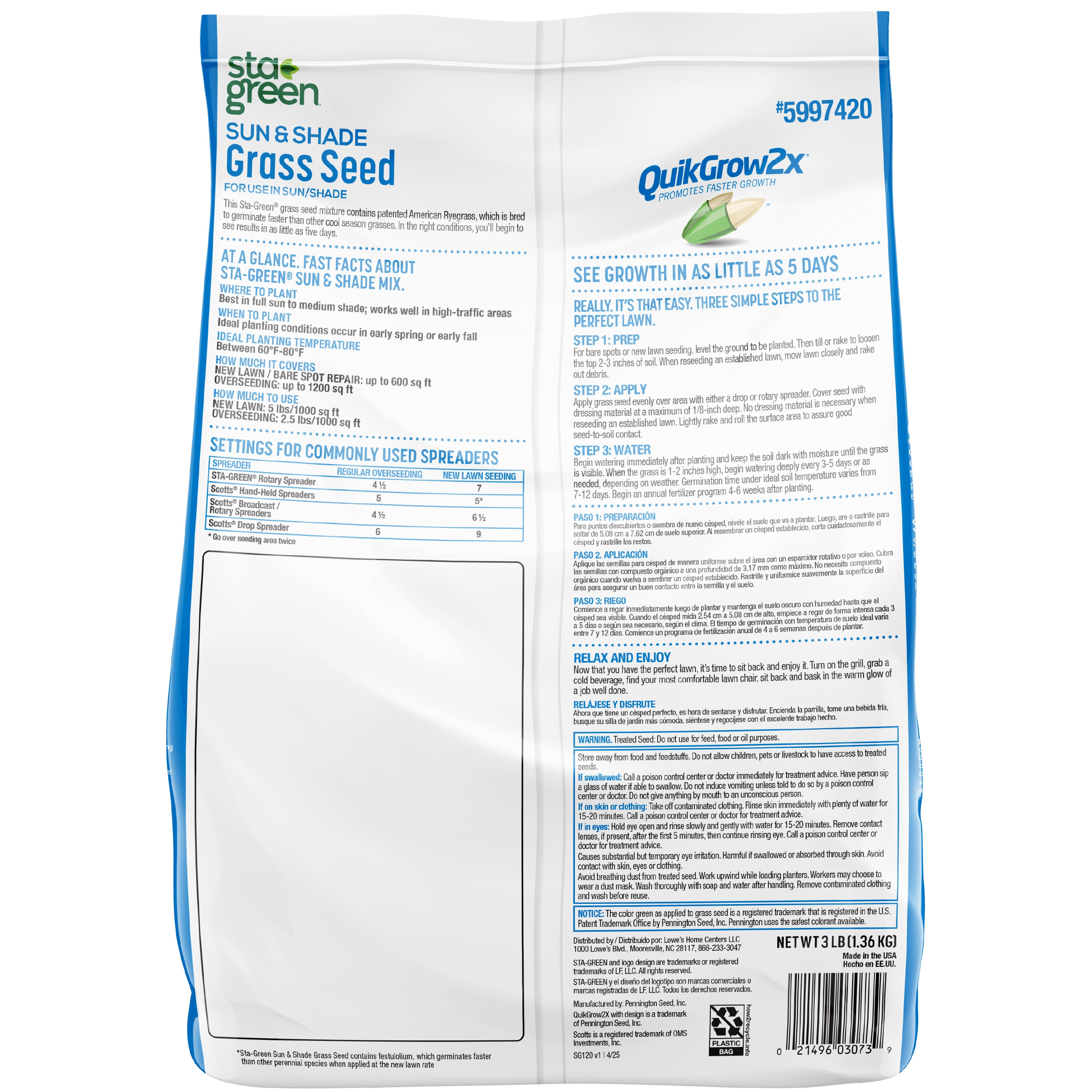 Sta-Green SG-SS-2.4 Grass-Seed - View #5